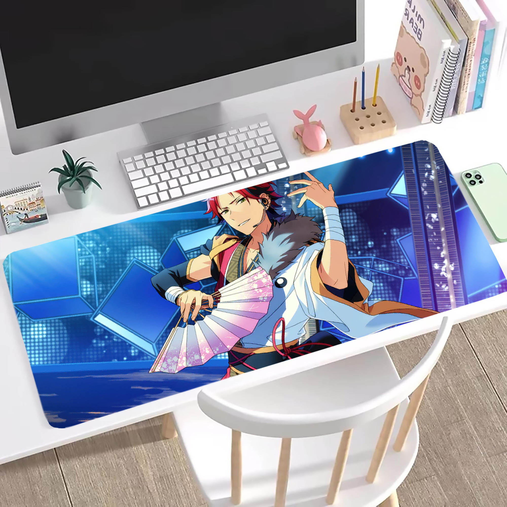 （画像用） あんさんぶるスターズ! Ensemble Stars ステッチ加工 大判デスクマット／滑り止めマウスパッド