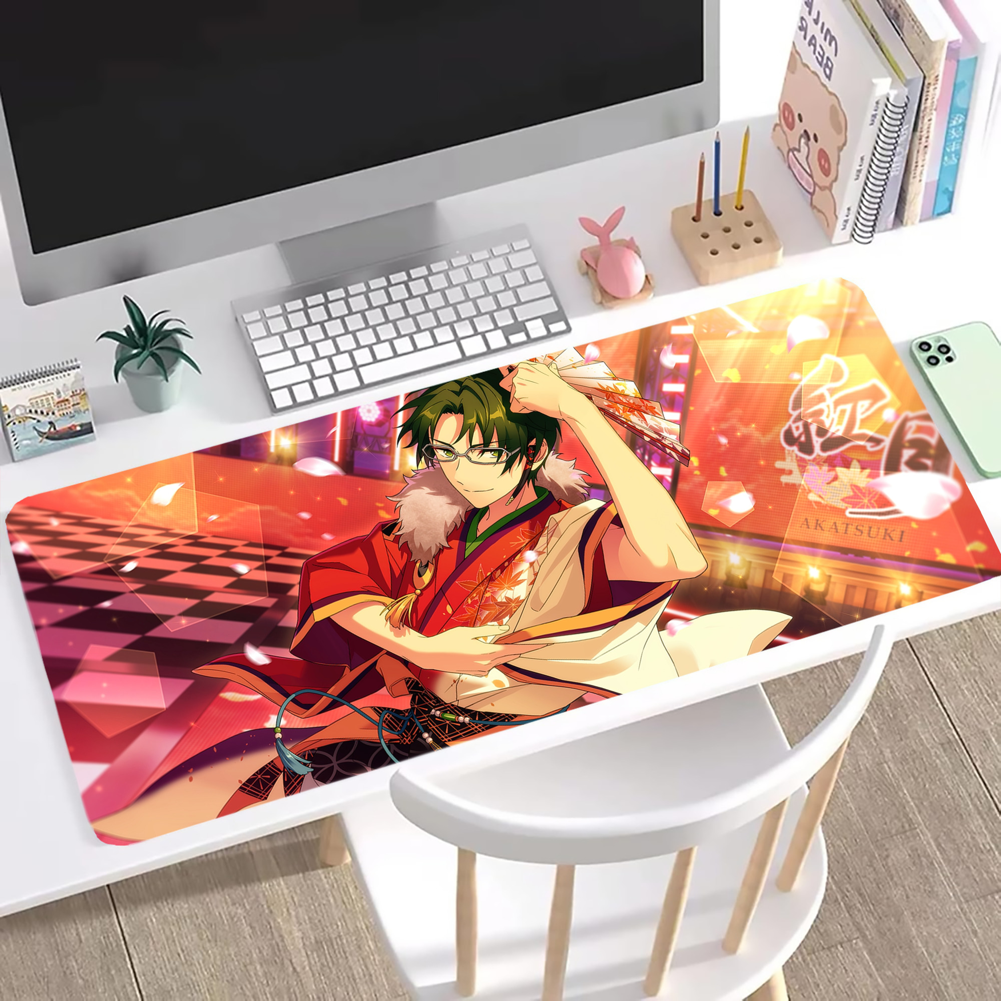 （画像用） あんさんぶるスターズ! Ensemble Stars ステッチ加工 大判デスクマット／滑り止めマウスパッド