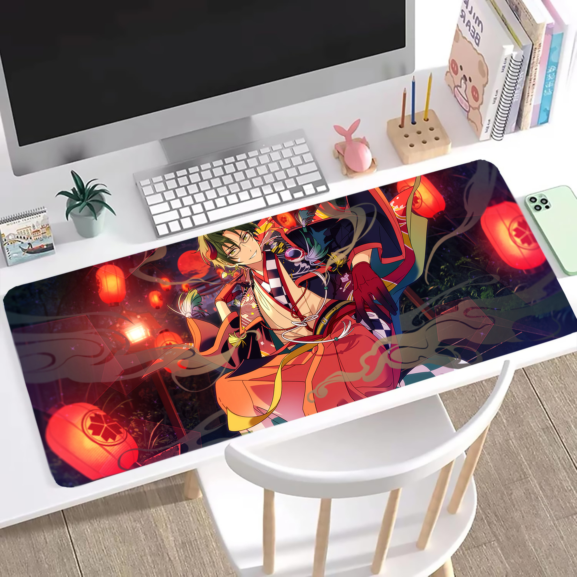 （画像用） あんさんぶるスターズ! Ensemble Stars ステッチ加工 大判デスクマット／滑り止めマウスパッド