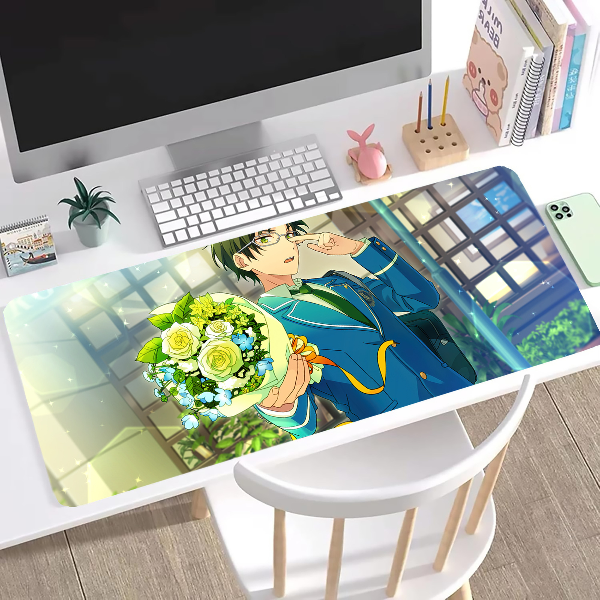 （画像用） あんさんぶるスターズ! Ensemble Stars ステッチ加工 大判デスクマット／滑り止めマウスパッド