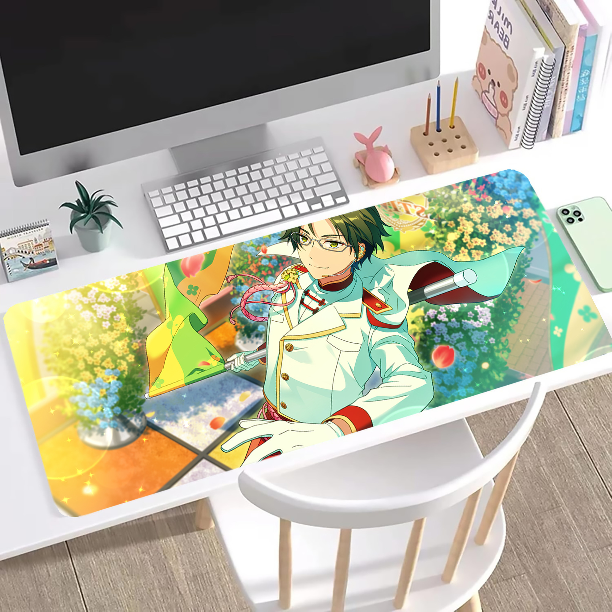 （画像用） あんさんぶるスターズ! Ensemble Stars ステッチ加工 大判デスクマット／滑り止めマウスパッド