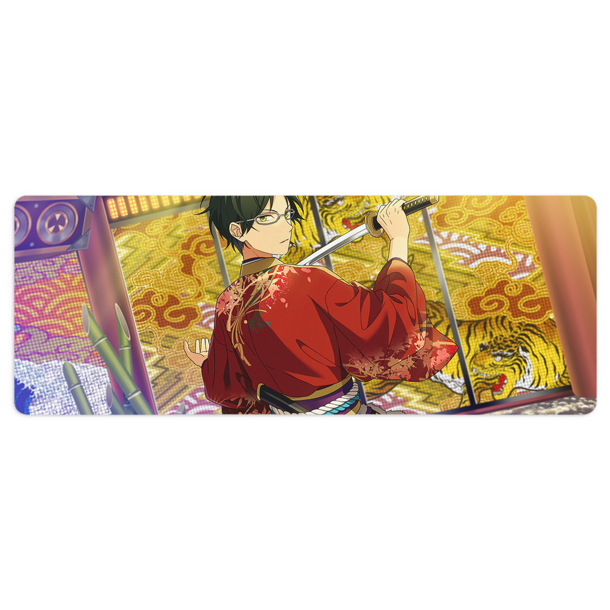 （画像用） あんさんぶるスターズ! Ensemble Stars ステッチ加工 大判デスクマット／滑り止めマウスパッド