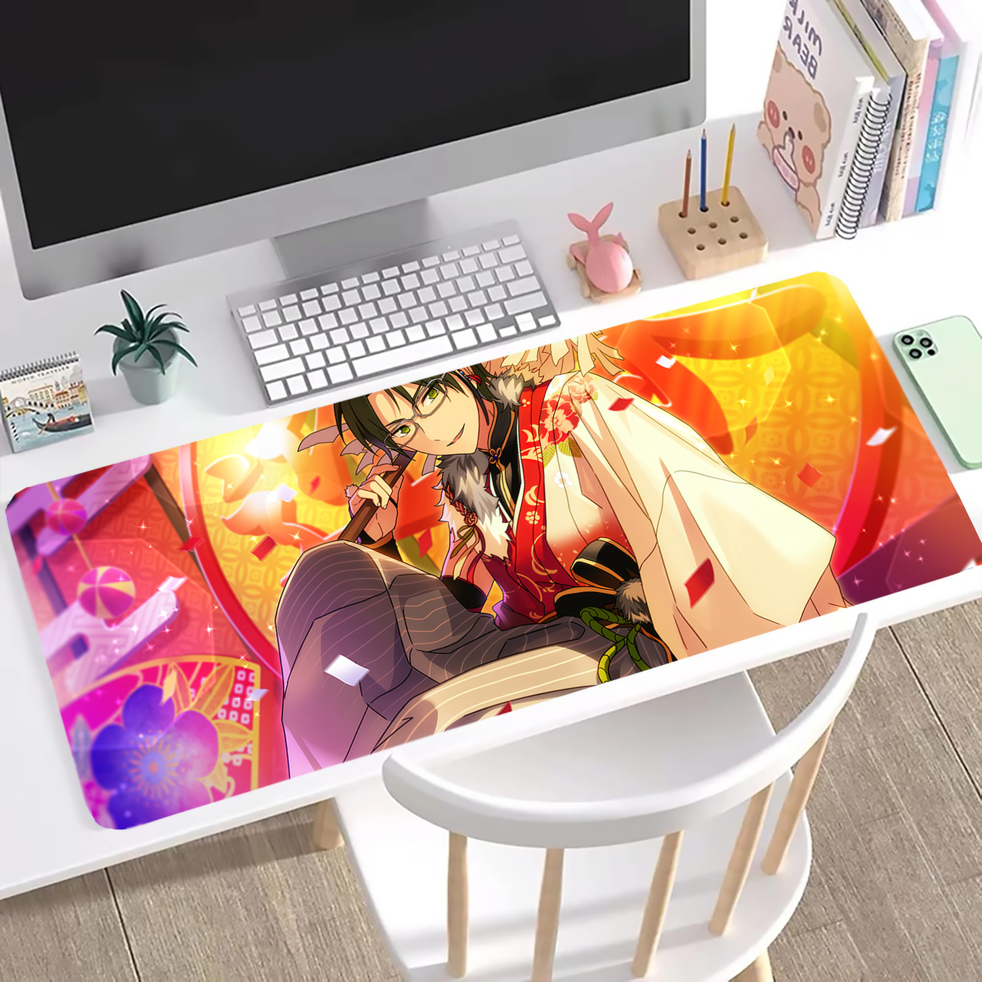 （画像用） あんさんぶるスターズ! Ensemble Stars ステッチ加工 大判デスクマット／滑り止めマウスパッド