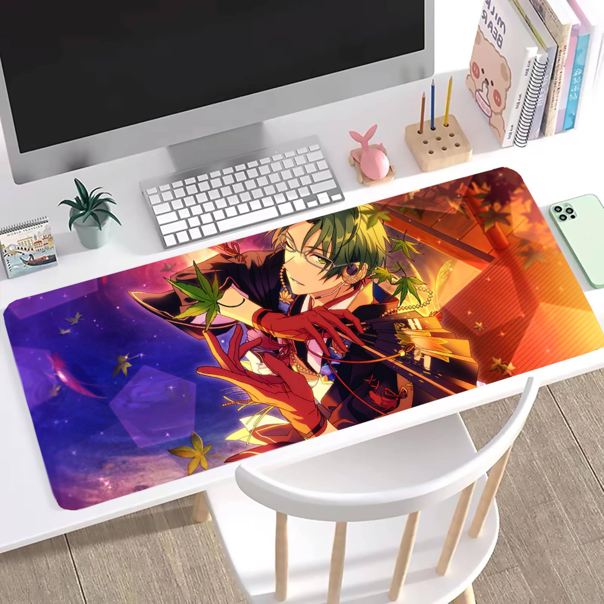 （画像用） あんさんぶるスターズ! Ensemble Stars ステッチ加工 大判デスクマット／滑り止めマウスパッド