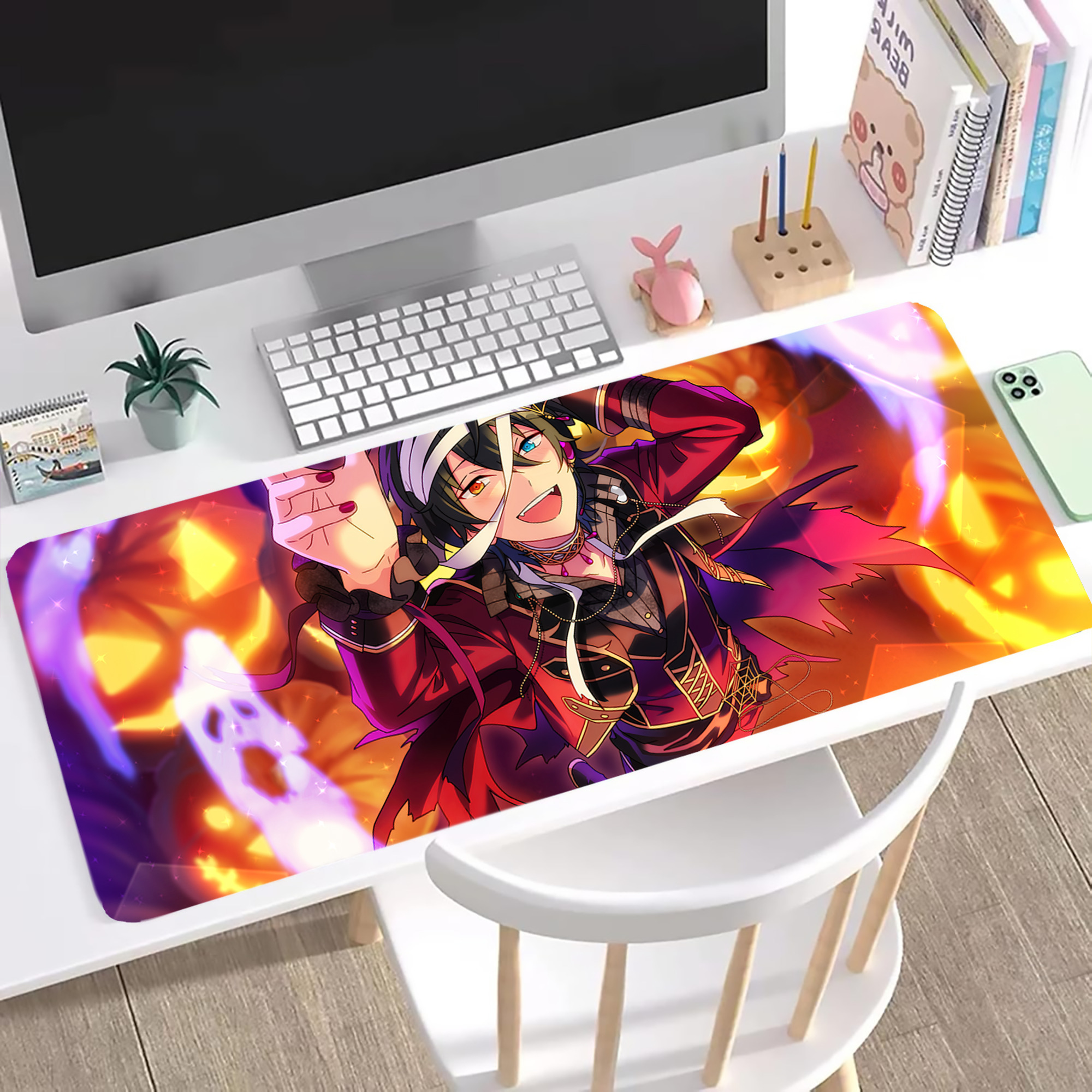 （画像用） あんさんぶるスターズ! Ensemble Stars ステッチ加工 大判デスクマット／滑り止めマウスパッド