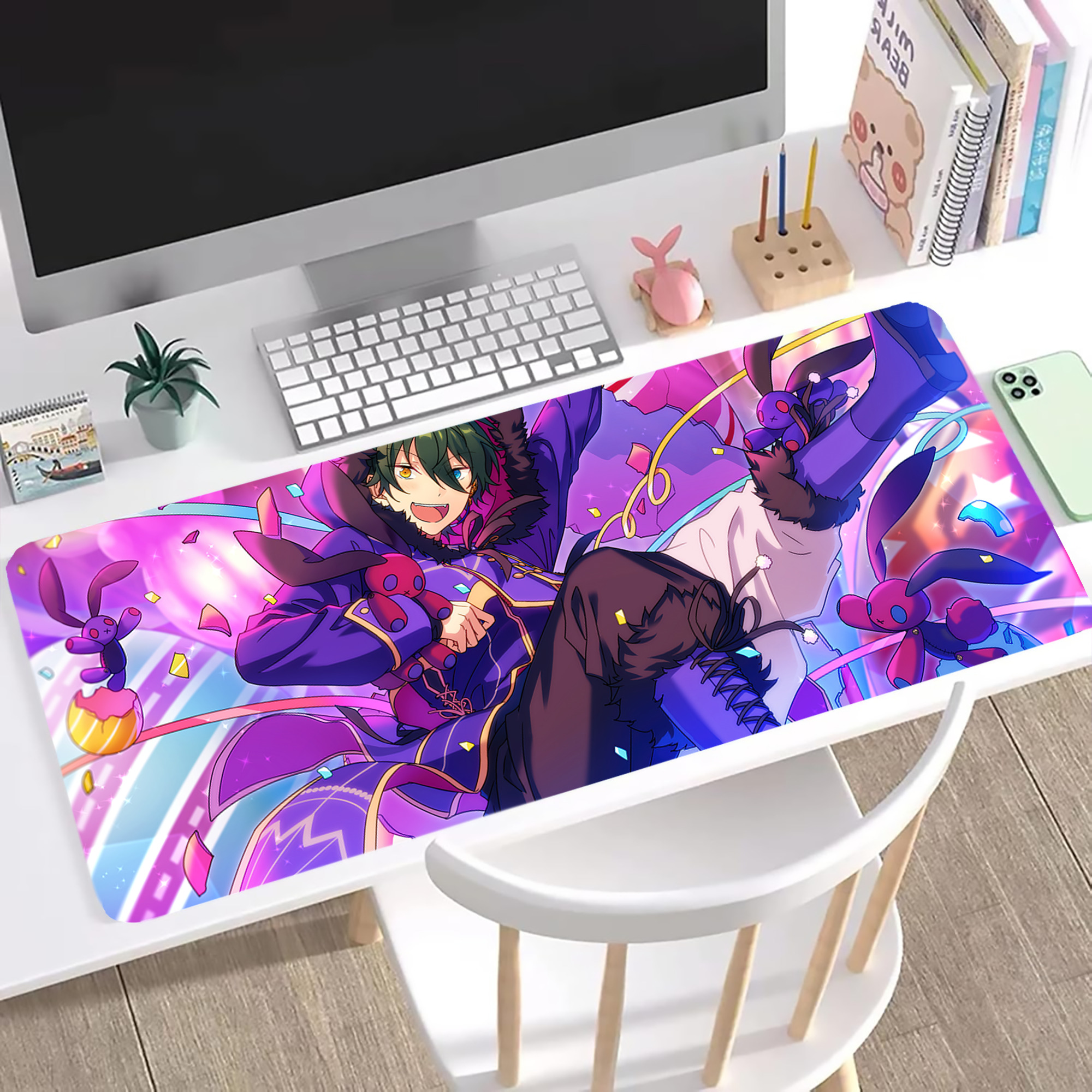 （画像用） あんさんぶるスターズ! Ensemble Stars ステッチ加工 大判デスクマット／滑り止めマウスパッド