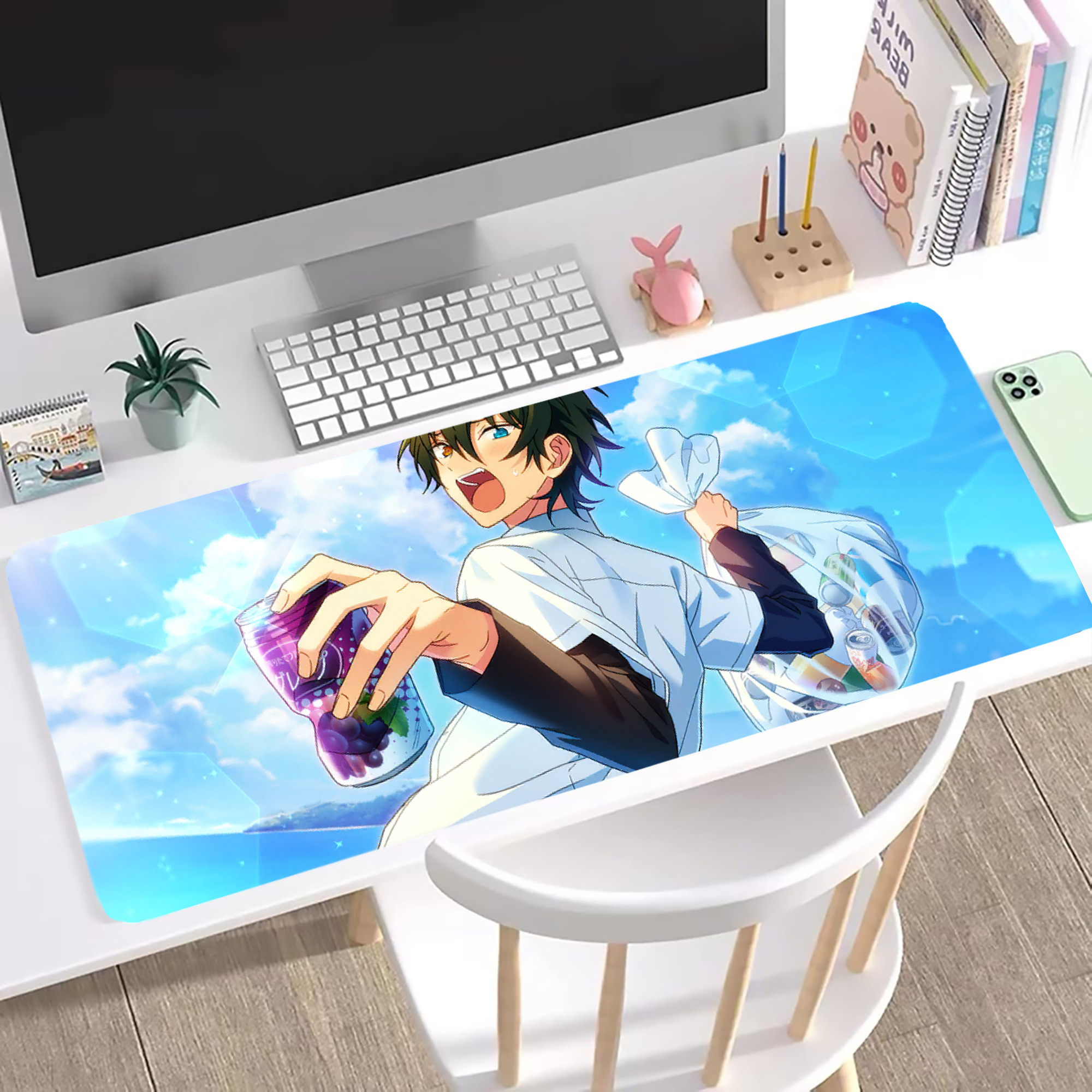 （画像用） あんさんぶるスターズ! Ensemble Stars ステッチ加工 大判デスクマット／滑り止めマウスパッド