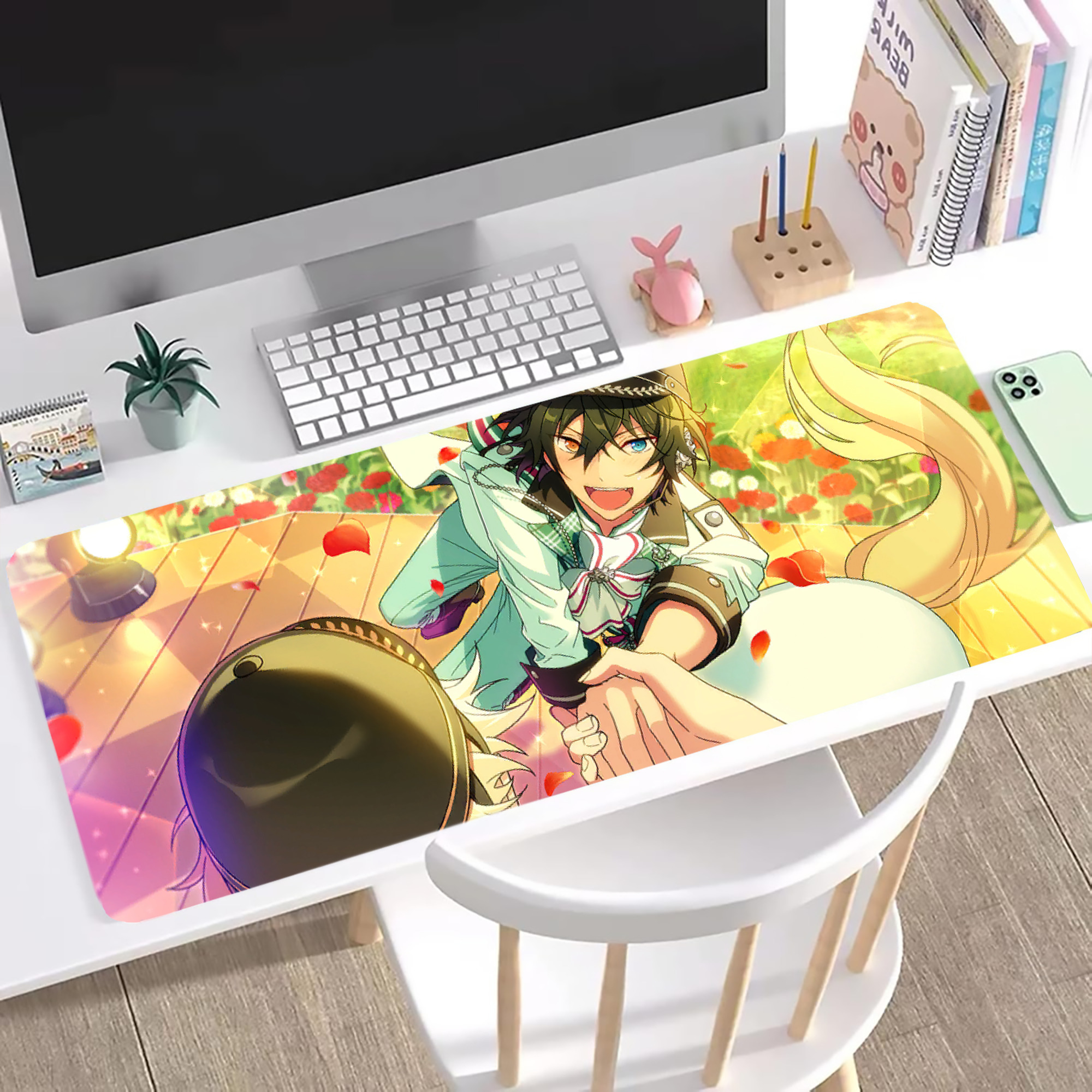 （画像用） あんさんぶるスターズ! Ensemble Stars ステッチ加工 大判デスクマット／滑り止めマウスパッド