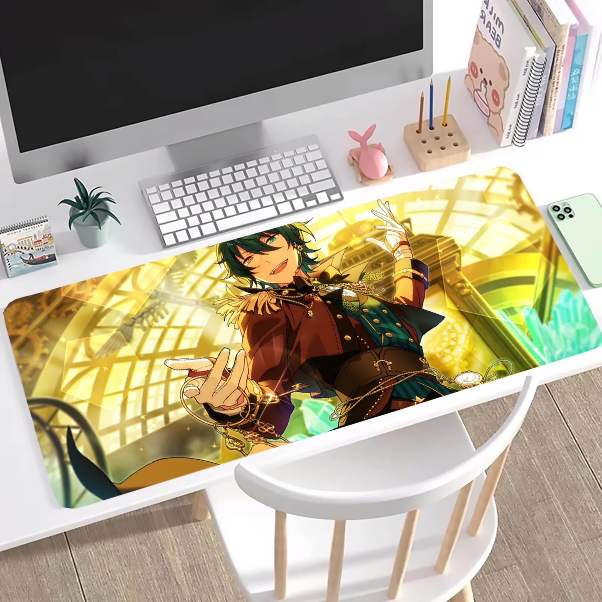（画像用） あんさんぶるスターズ! Ensemble Stars ステッチ加工 大判デスクマット／滑り止めマウスパッド