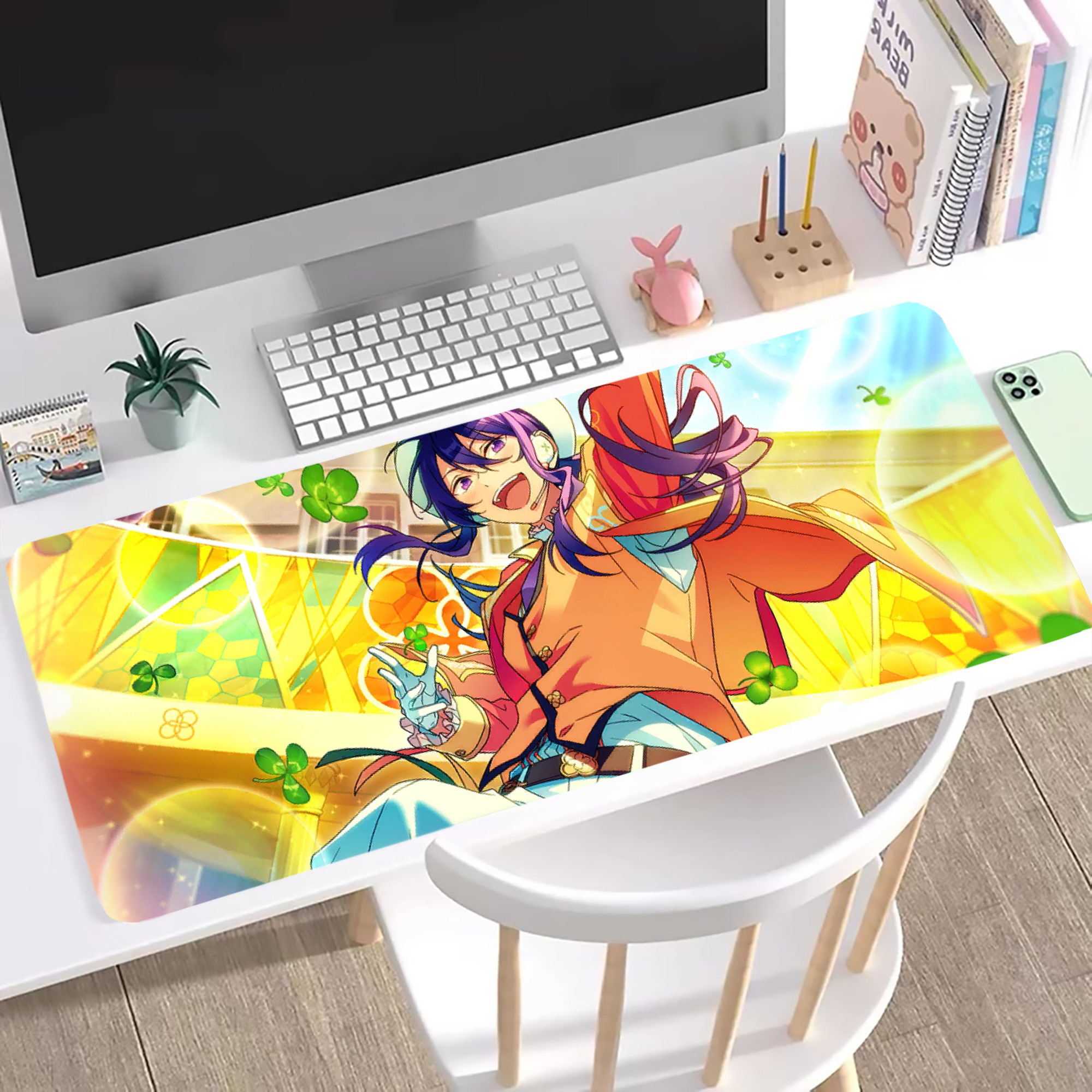 （画像用） あんさんぶるスターズ! Ensemble Stars ステッチ加工 大判デスクマット／滑り止めマウスパッド