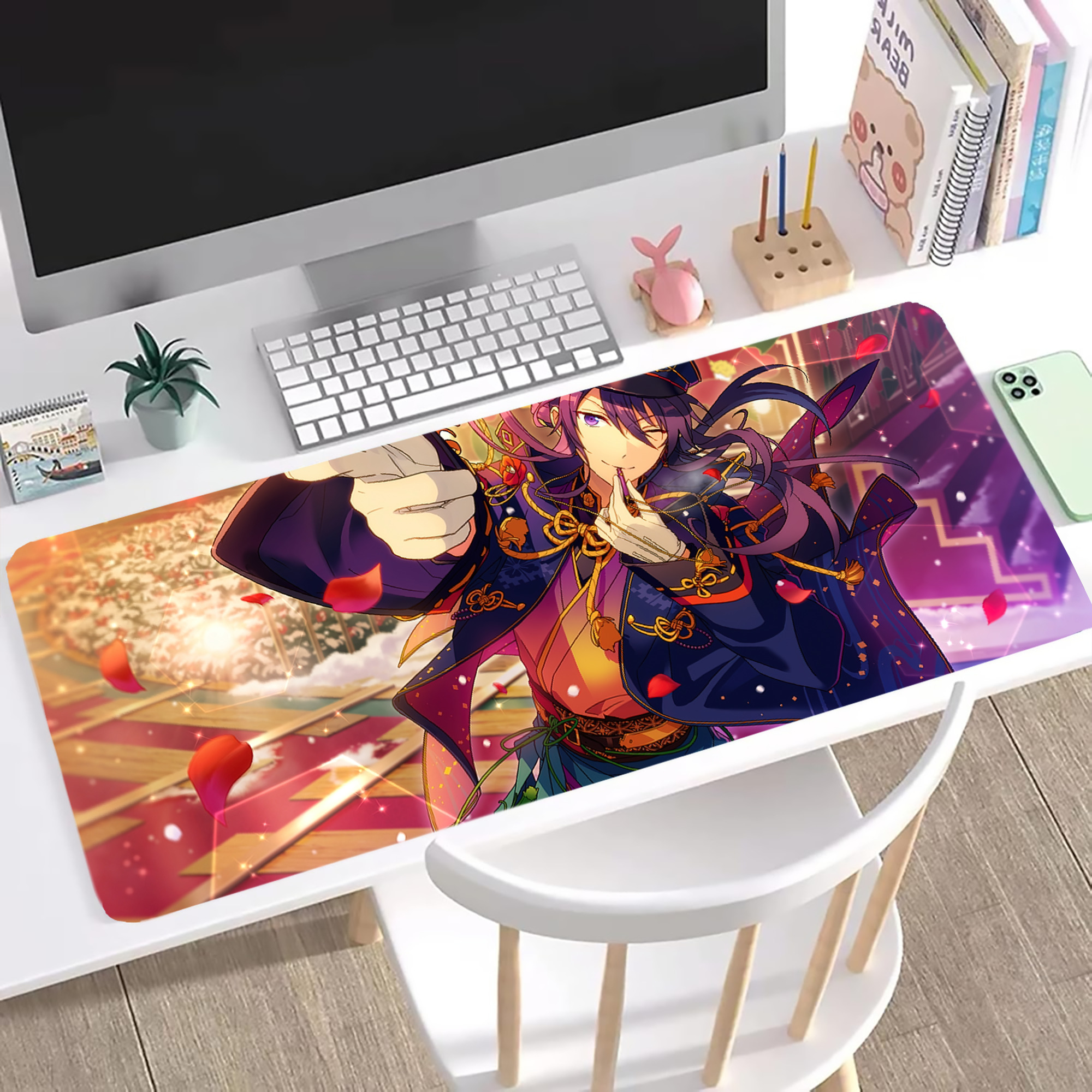 （画像用） あんさんぶるスターズ! Ensemble Stars ステッチ加工 大判デスクマット／滑り止めマウスパッド