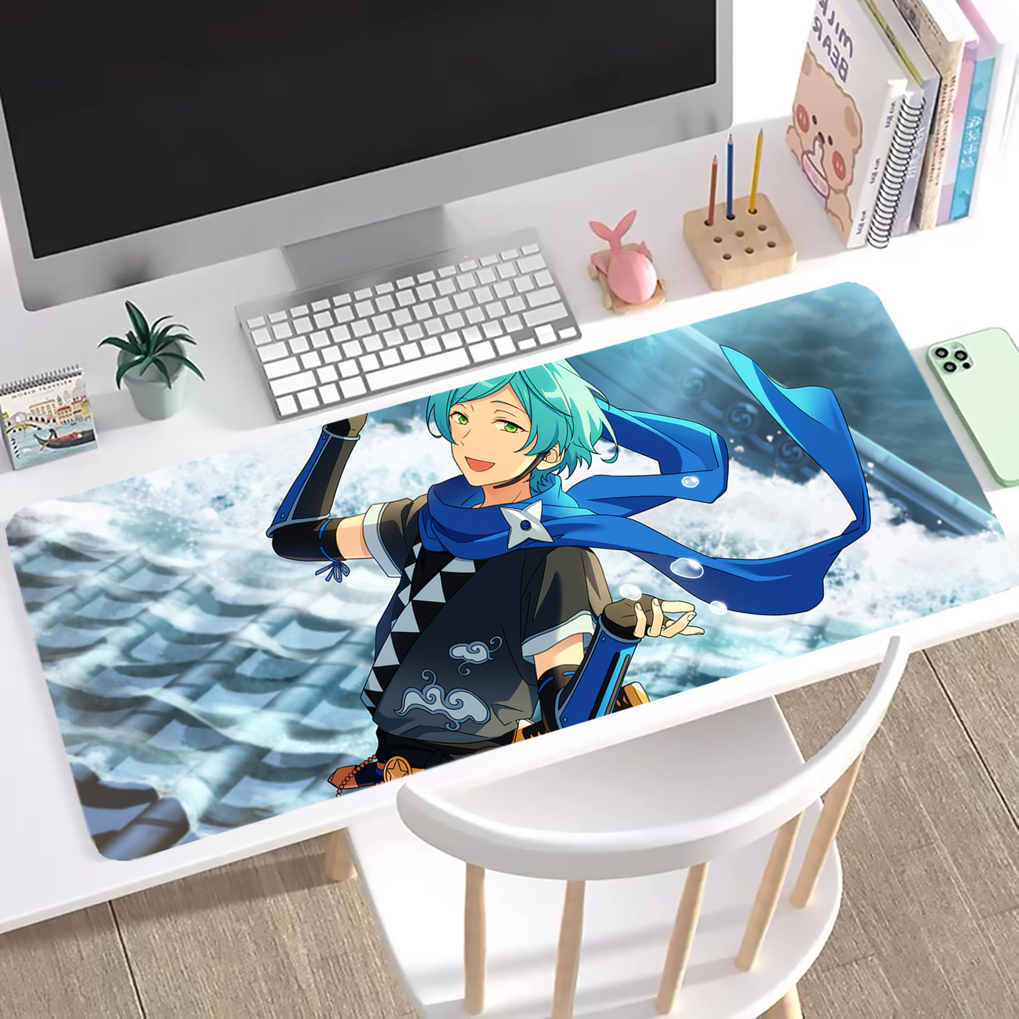 （画像用） あんさんぶるスターズ! Ensemble Stars ステッチ加工 大判デスクマット／滑り止めマウスパッド
