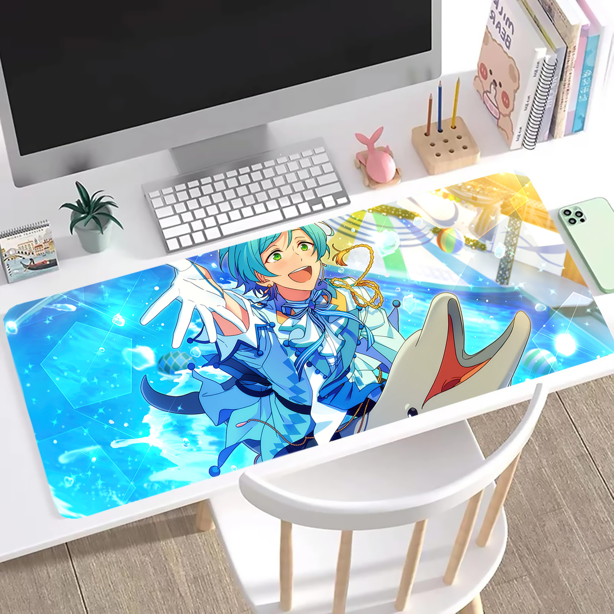 （画像用） あんさんぶるスターズ! Ensemble Stars ステッチ加工 大判デスクマット／滑り止めマウスパッド