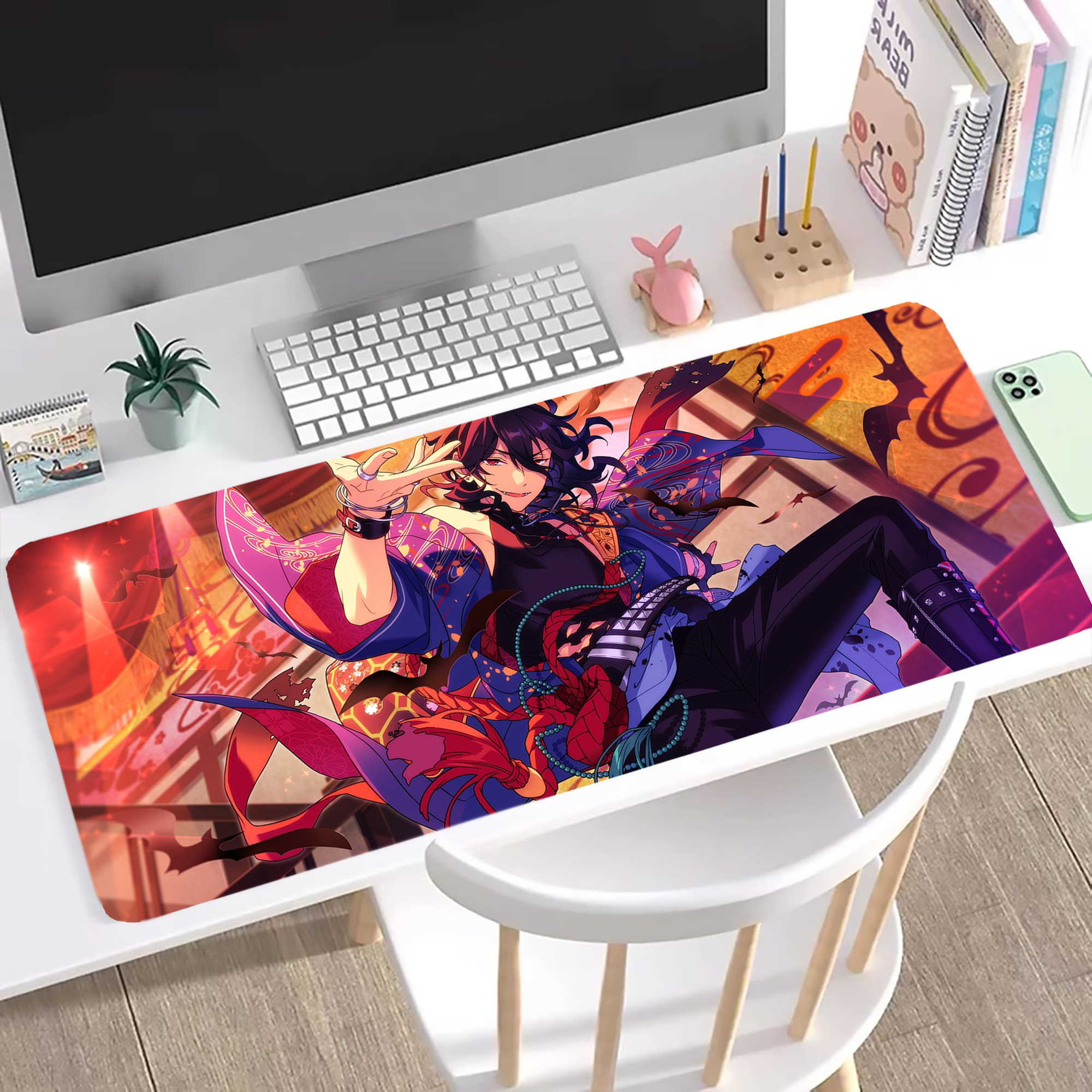 （画像用） あんさんぶるスターズ! Ensemble Stars ステッチ加工 大判デスクマット／滑り止めマウスパッド