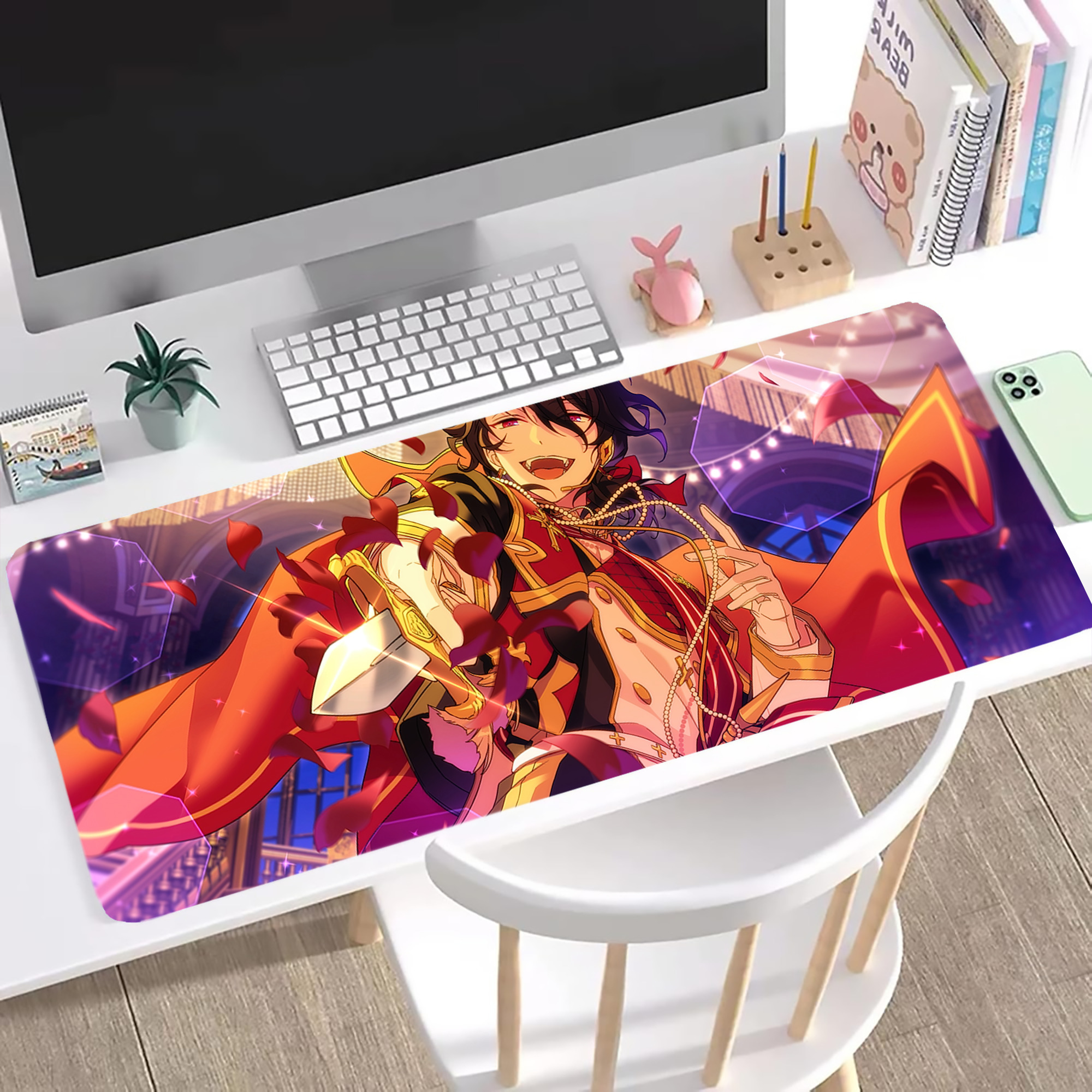 （画像用） あんさんぶるスターズ! Ensemble Stars ステッチ加工 大判デスクマット／滑り止めマウスパッド