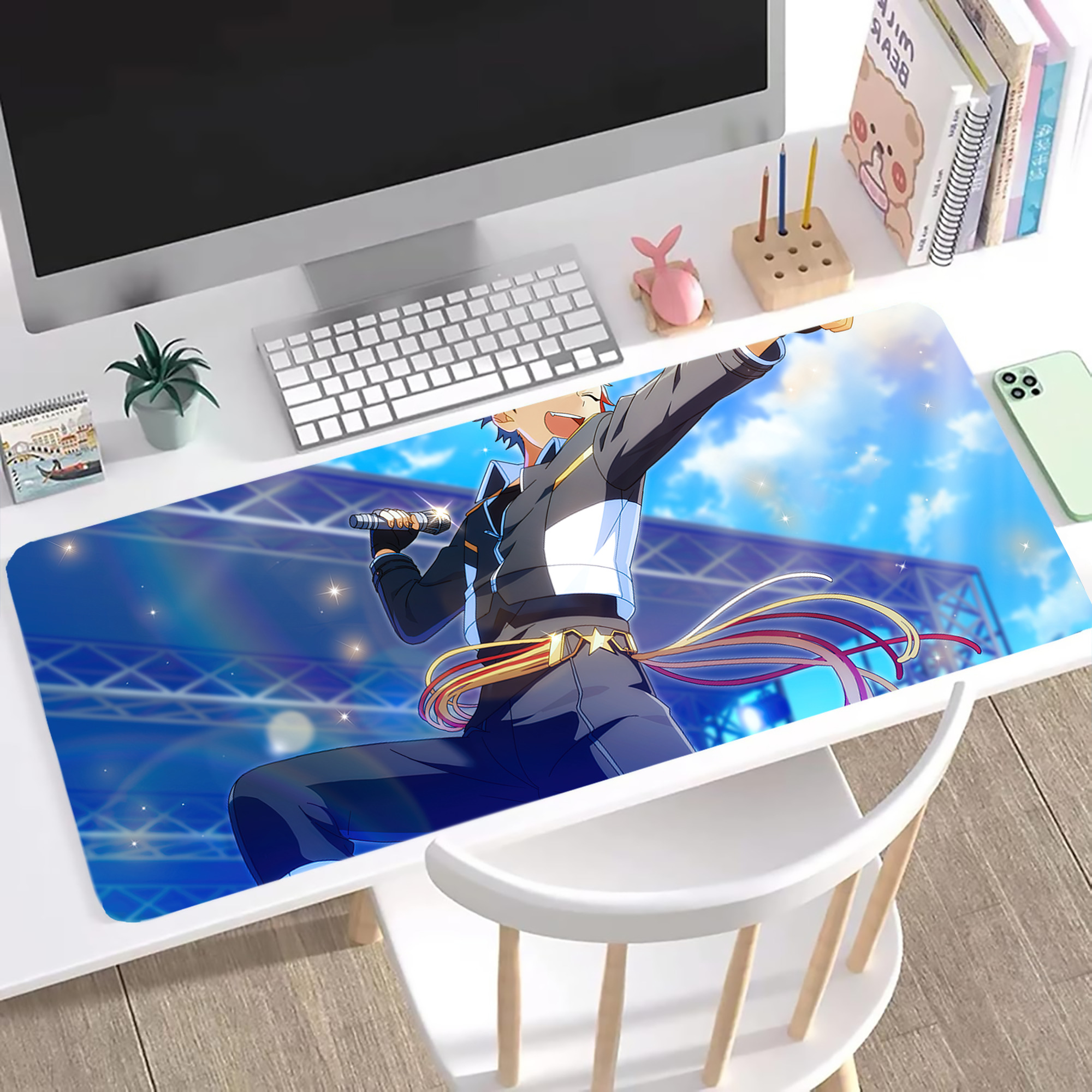 （画像用） あんさんぶるスターズ! Ensemble Stars ステッチ加工 大判デスクマット／滑り止めマウスパッド