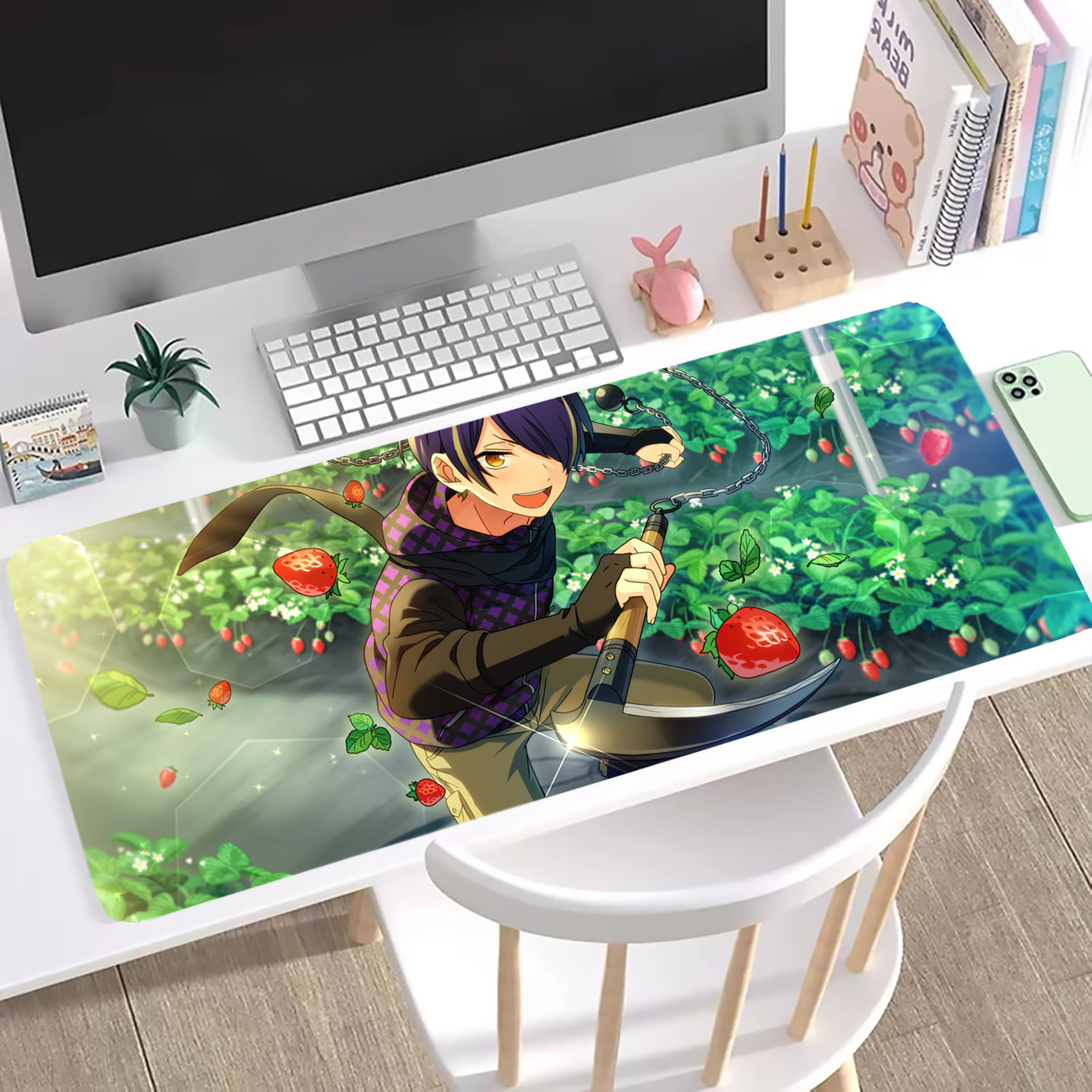 （画像用） あんさんぶるスターズ! Ensemble Stars ステッチ加工 大判デスクマット／滑り止めマウスパッド