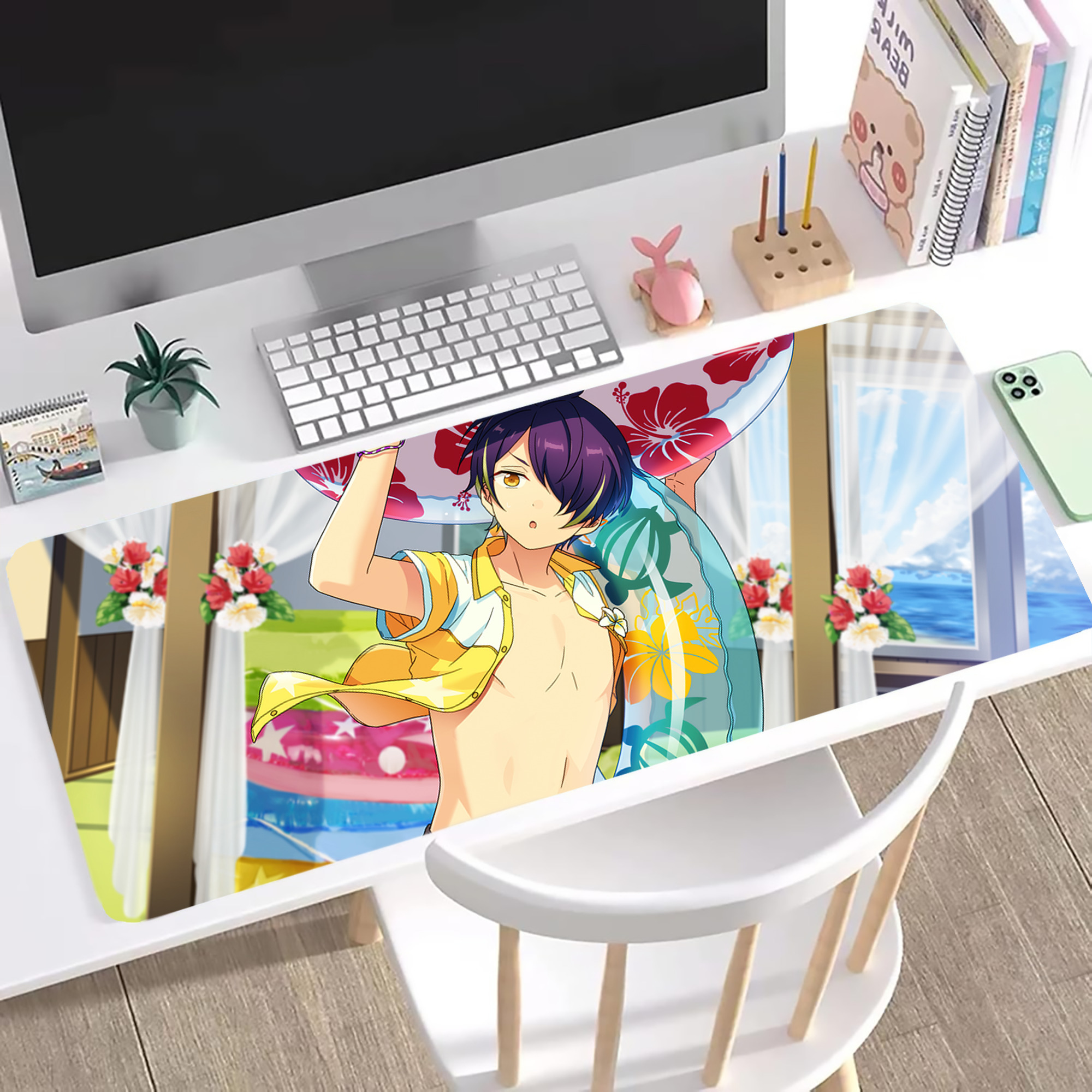 （画像用） あんさんぶるスターズ! Ensemble Stars ステッチ加工 大判デスクマット／滑り止めマウスパッド