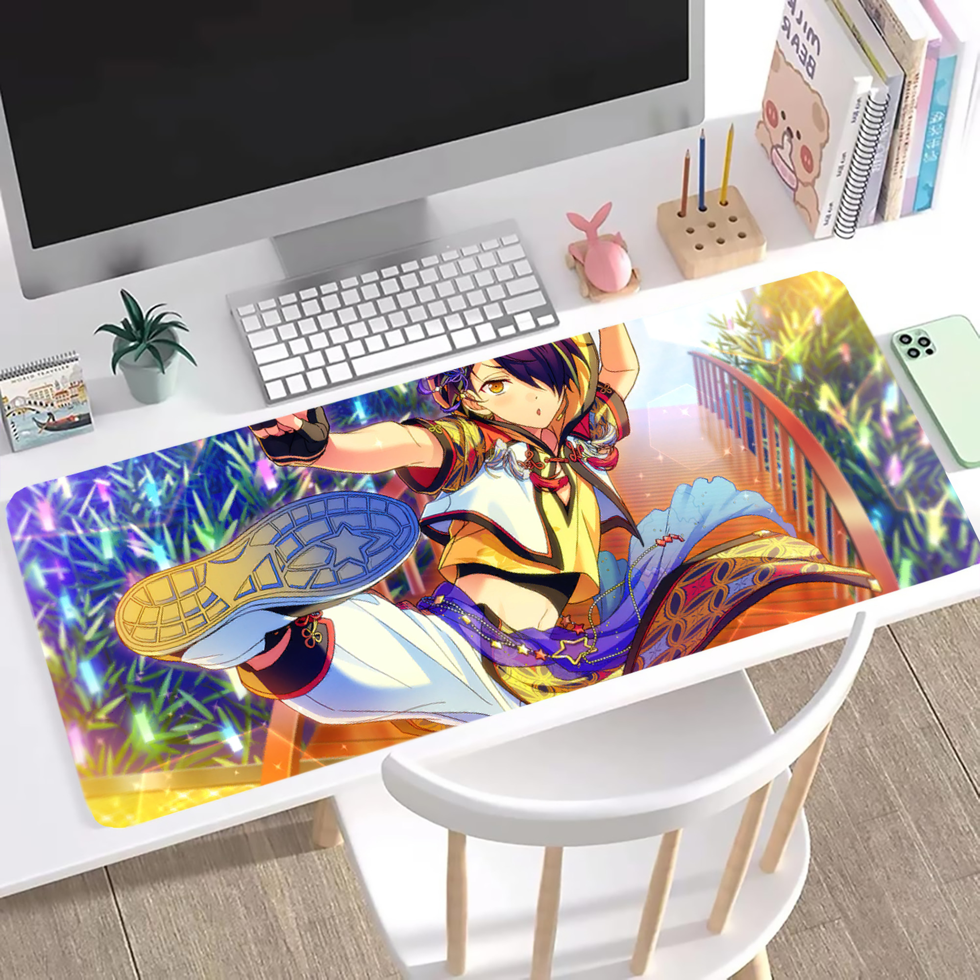 （画像用） あんさんぶるスターズ! Ensemble Stars ステッチ加工 大判デスクマット／滑り止めマウスパッド