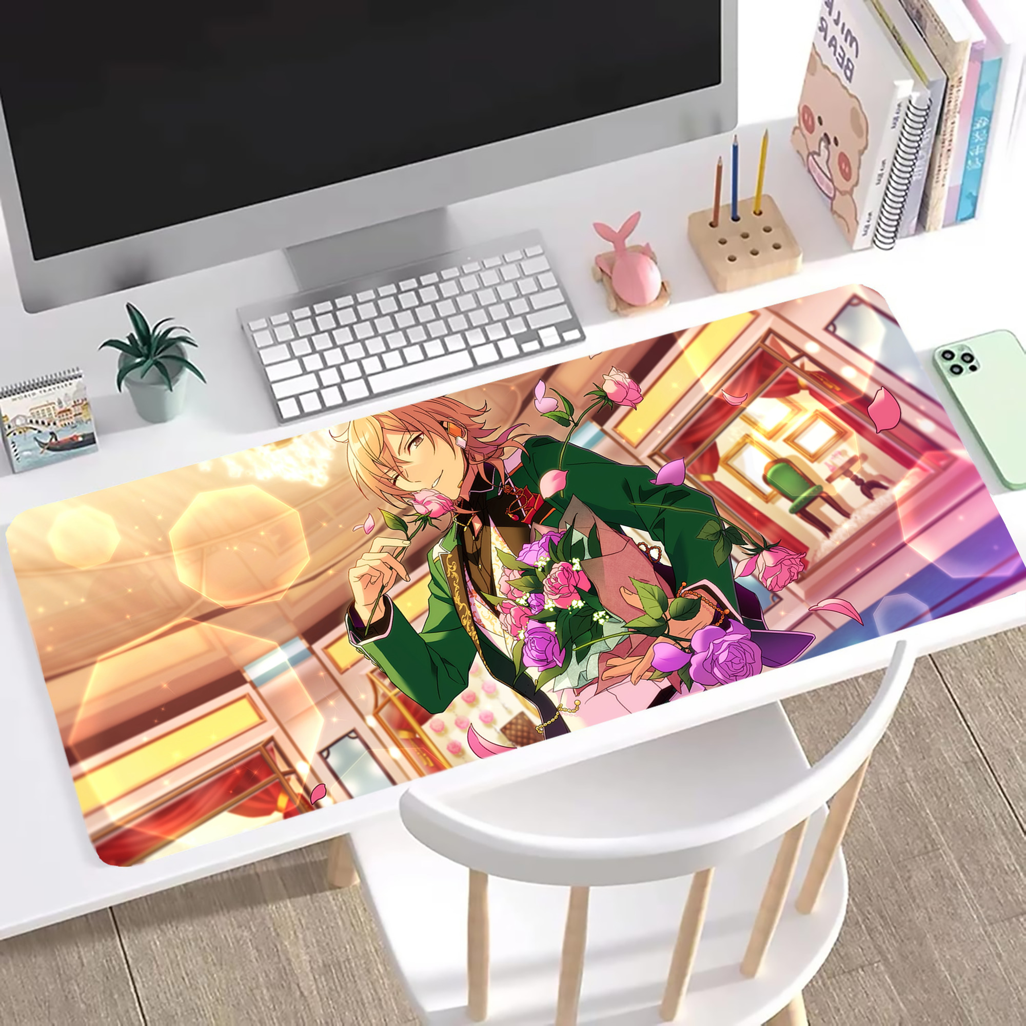 （画像用） あんさんぶるスターズ! Ensemble Stars ステッチ加工 大判デスクマット／滑り止めマウスパッド