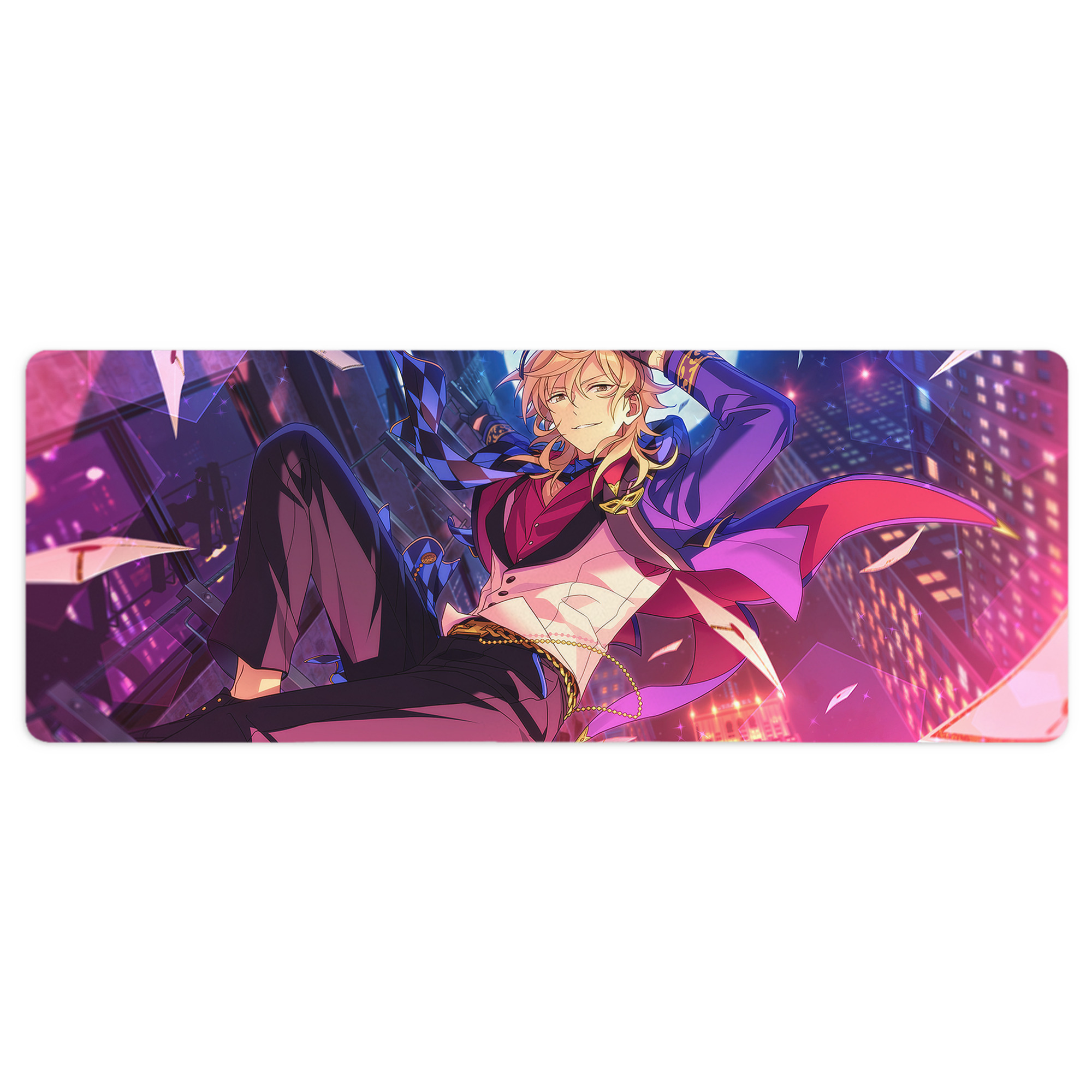 （画像用） あんさんぶるスターズ! Ensemble Stars ステッチ加工 大判デスクマット／滑り止めマウスパッド