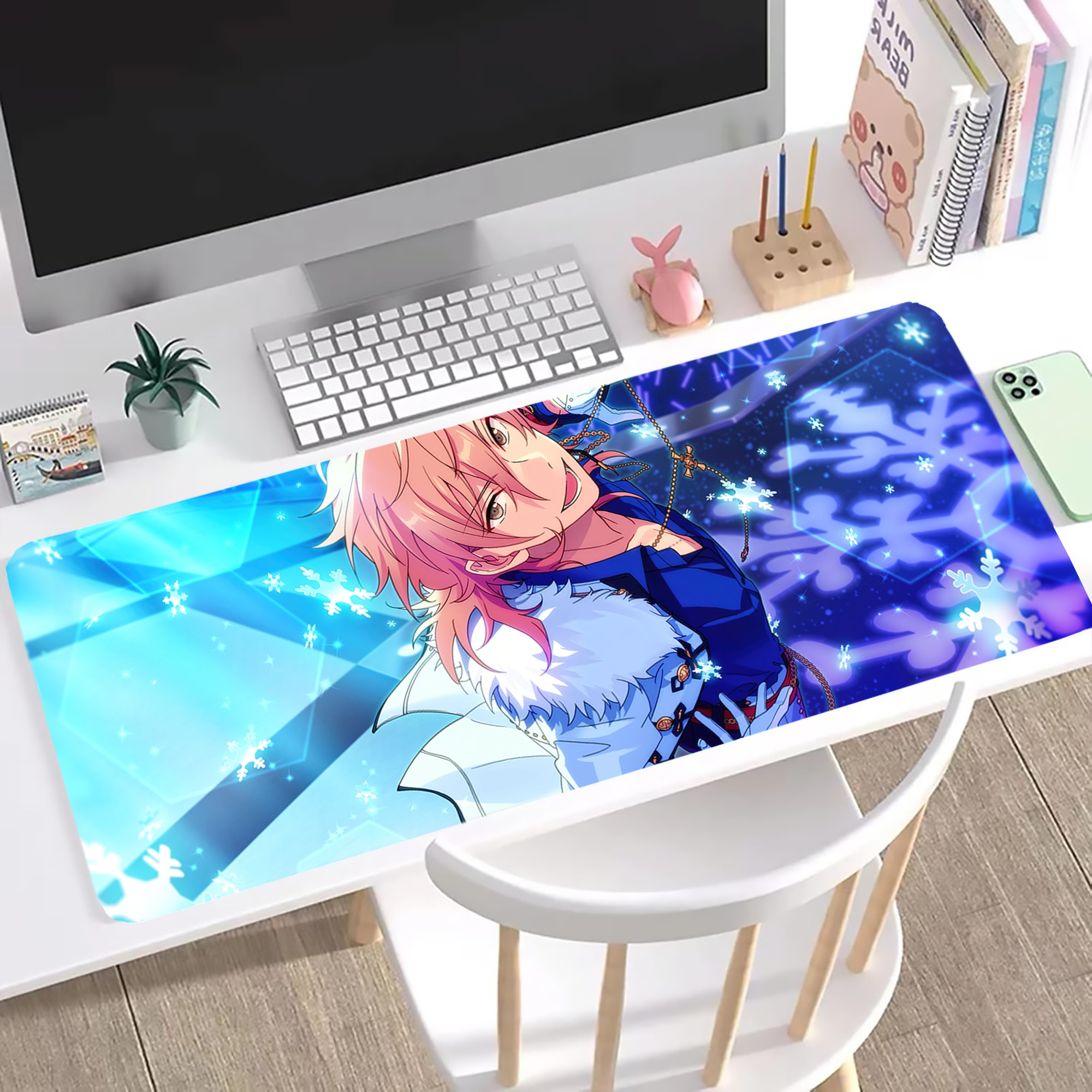 （画像用） あんさんぶるスターズ! Ensemble Stars ステッチ加工 大判デスクマット／滑り止めマウスパッド