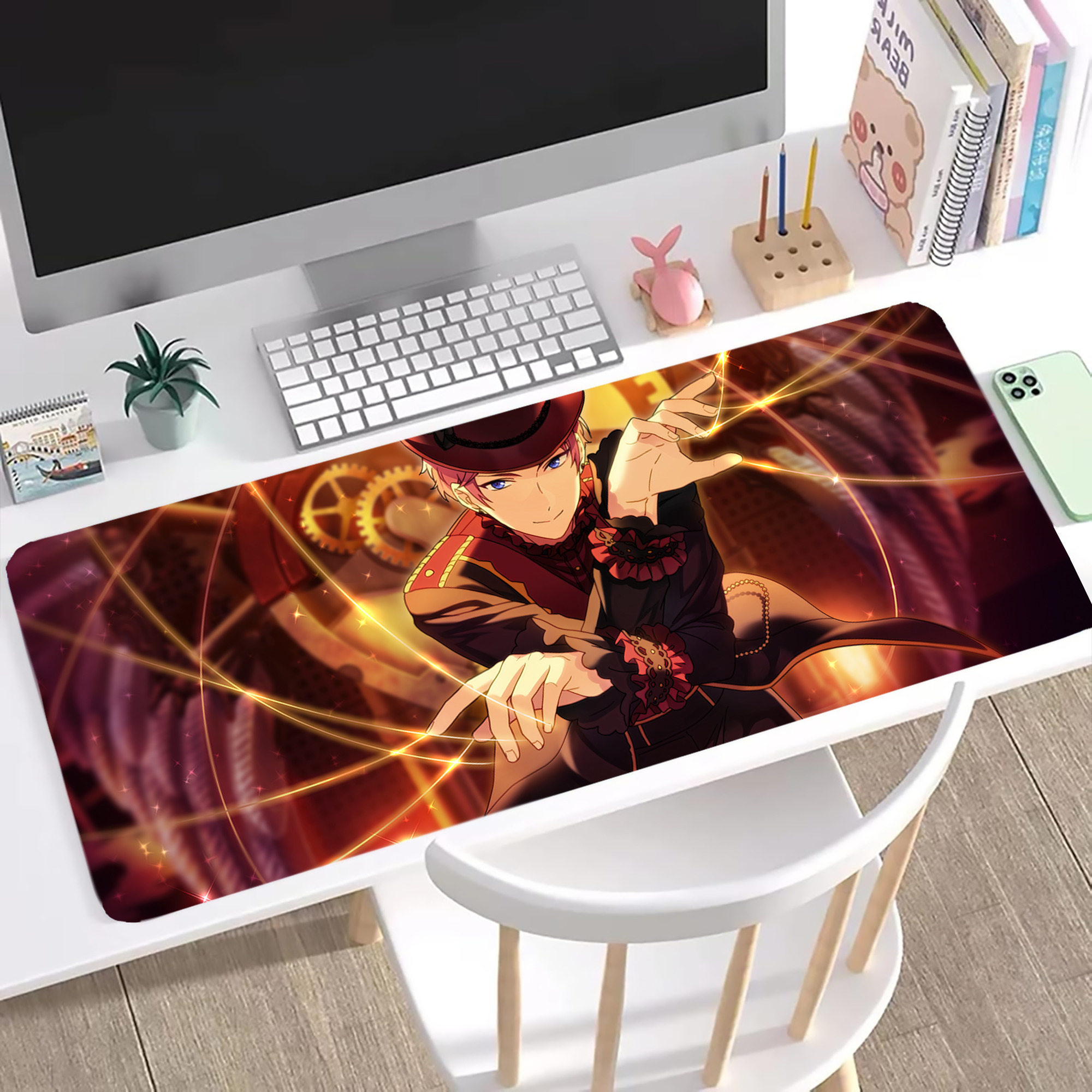 （画像用） あんさんぶるスターズ! Ensemble Stars ステッチ加工 大判デスクマット／滑り止めマウスパッド