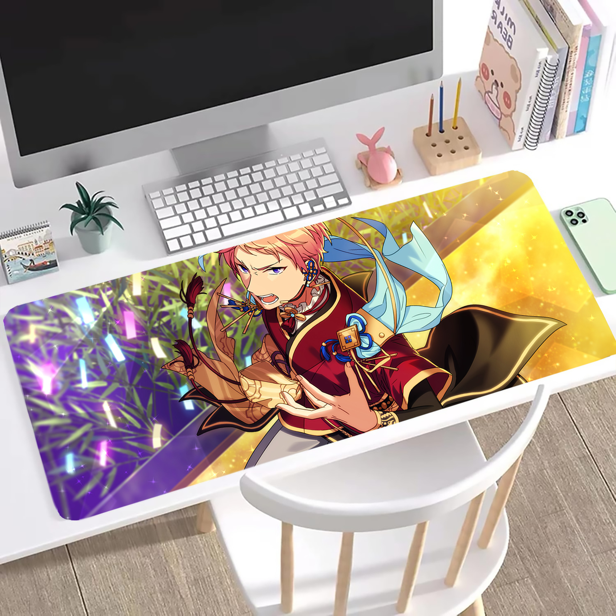 （画像用） あんさんぶるスターズ! Ensemble Stars ステッチ加工 大判デスクマット／滑り止めマウスパッド