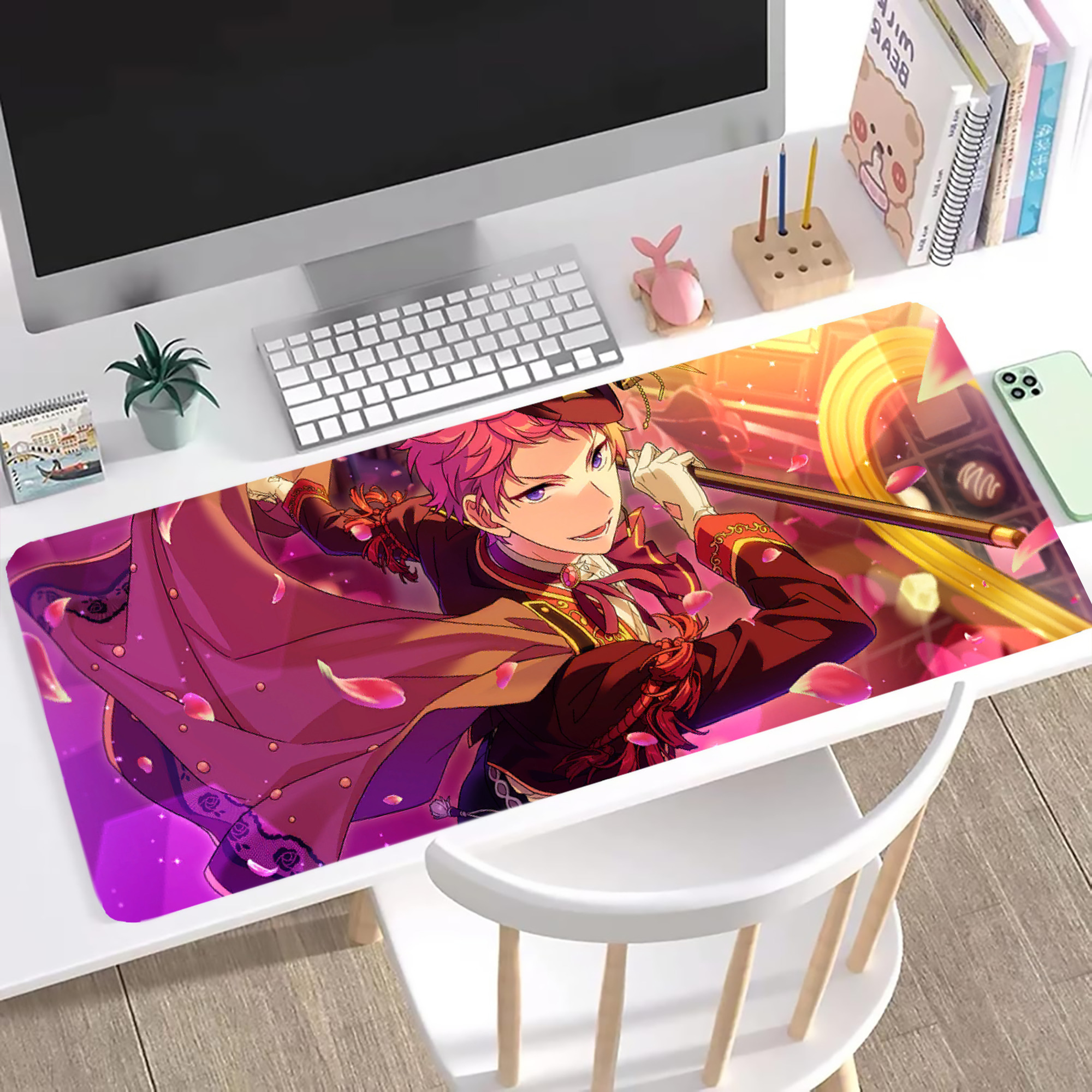 （画像用） あんさんぶるスターズ! Ensemble Stars ステッチ加工 大判デスクマット／滑り止めマウスパッド
