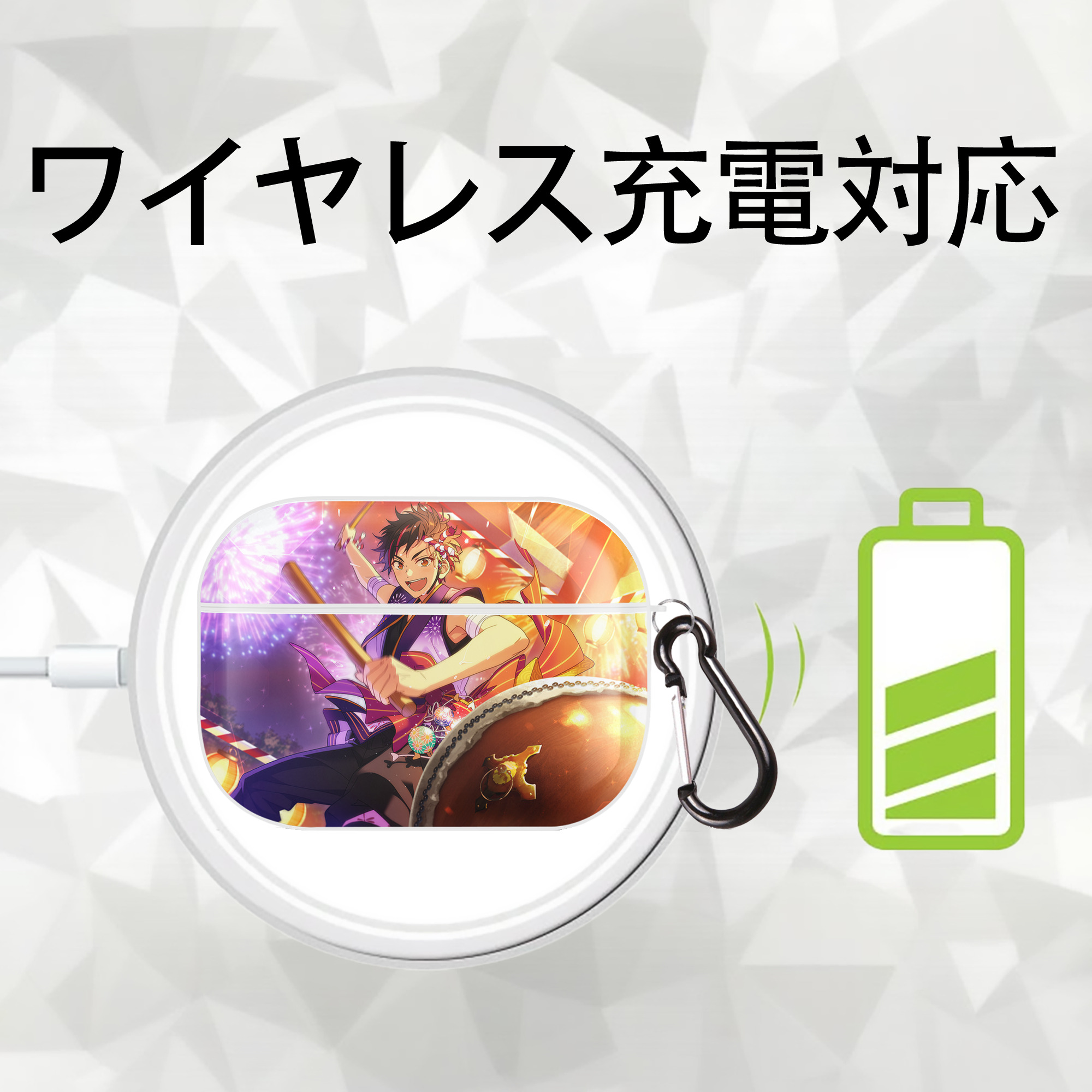 あんさんぶるスターズ! Ensemble Stars 【AirPods Pro用】ハードシェル保護ケース 耐衝撃・防指紋・カラビナ付き商品仕様