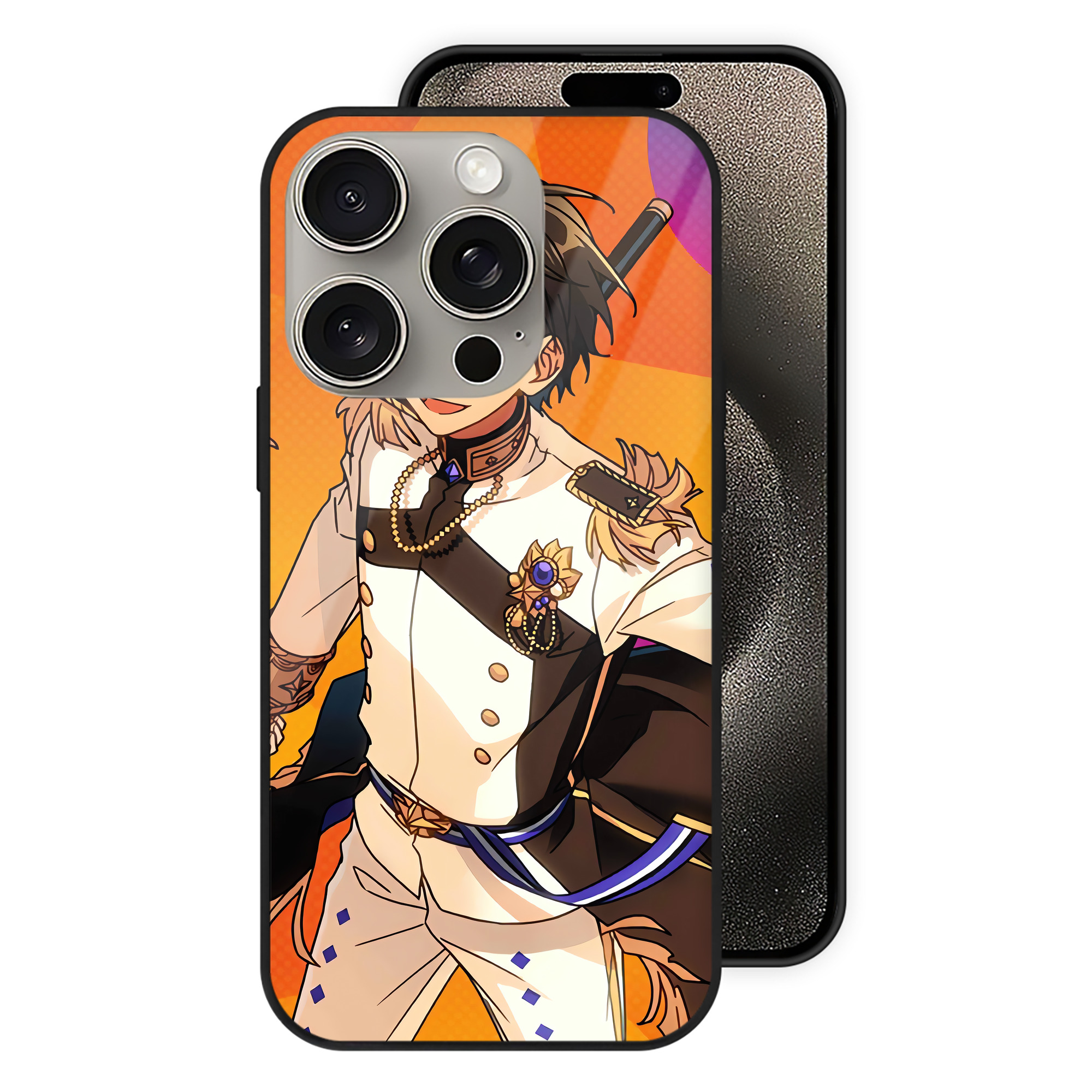 （画像用） あんさんぶるスターズ! Ensemble Stars 【iPhone15Pro対応】スマホケース 耐衝撃＆黄変防止 背面ガラス