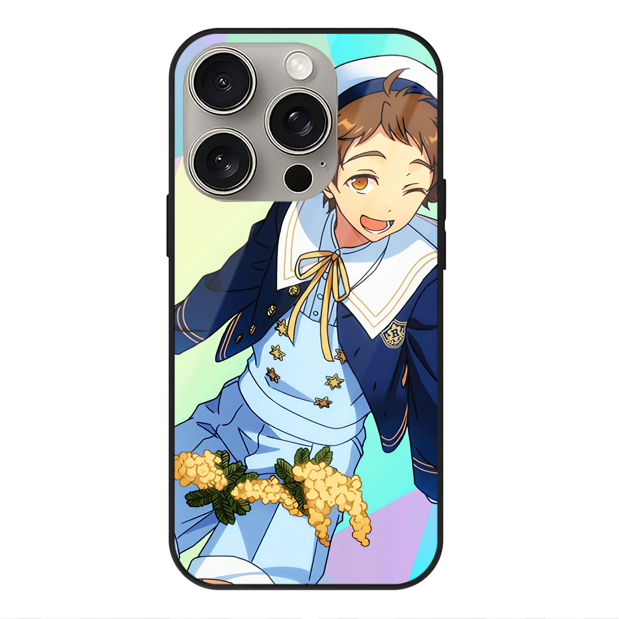 （画像用） あんさんぶるスターズ! Ensemble Stars 【iPhone15Pro対応】スマホケース 耐衝撃＆黄変防止 背面ガラス