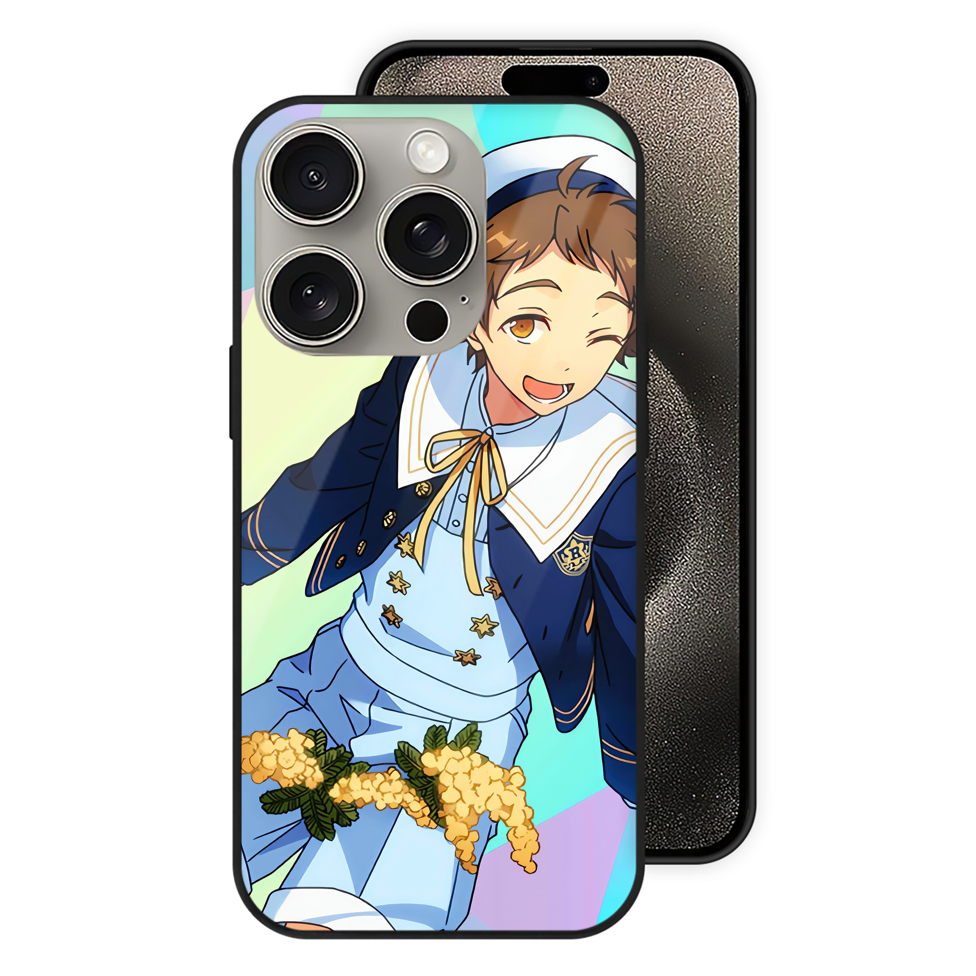 （画像用） あんさんぶるスターズ! Ensemble Stars 【iPhone15Pro対応】スマホケース 耐衝撃＆黄変防止 背面ガラス