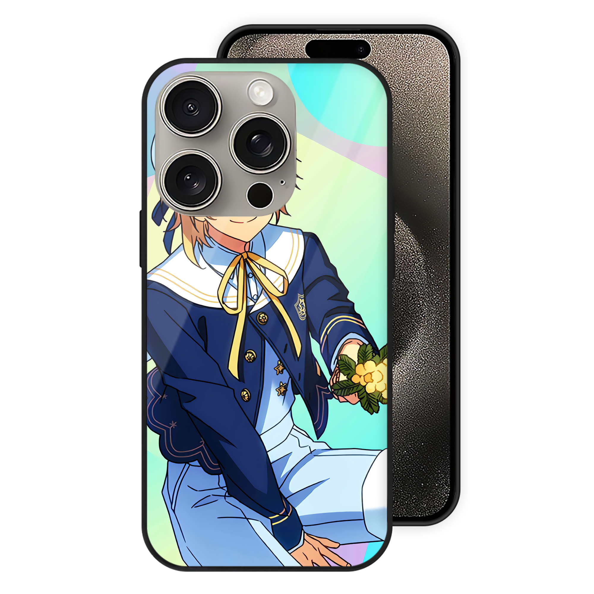 （画像用） あんさんぶるスターズ! Ensemble Stars 【iPhone15Pro対応】スマホケース 耐衝撃＆黄変防止 背面ガラス