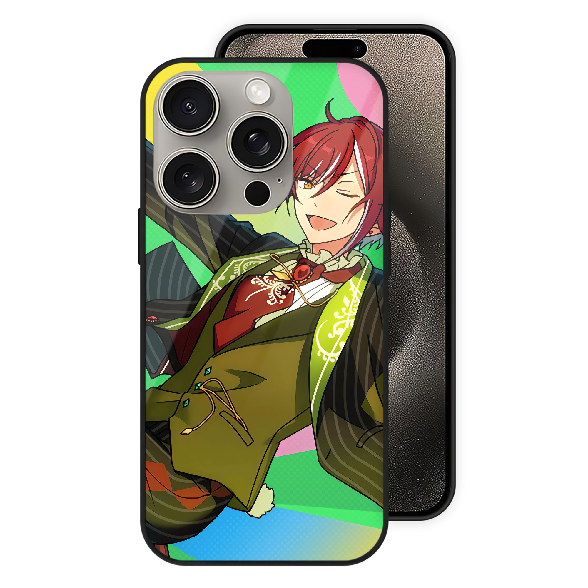 （画像用） あんさんぶるスターズ! Ensemble Stars 【iPhone15Pro対応】スマホケース 耐衝撃＆黄変防止 背面ガラス