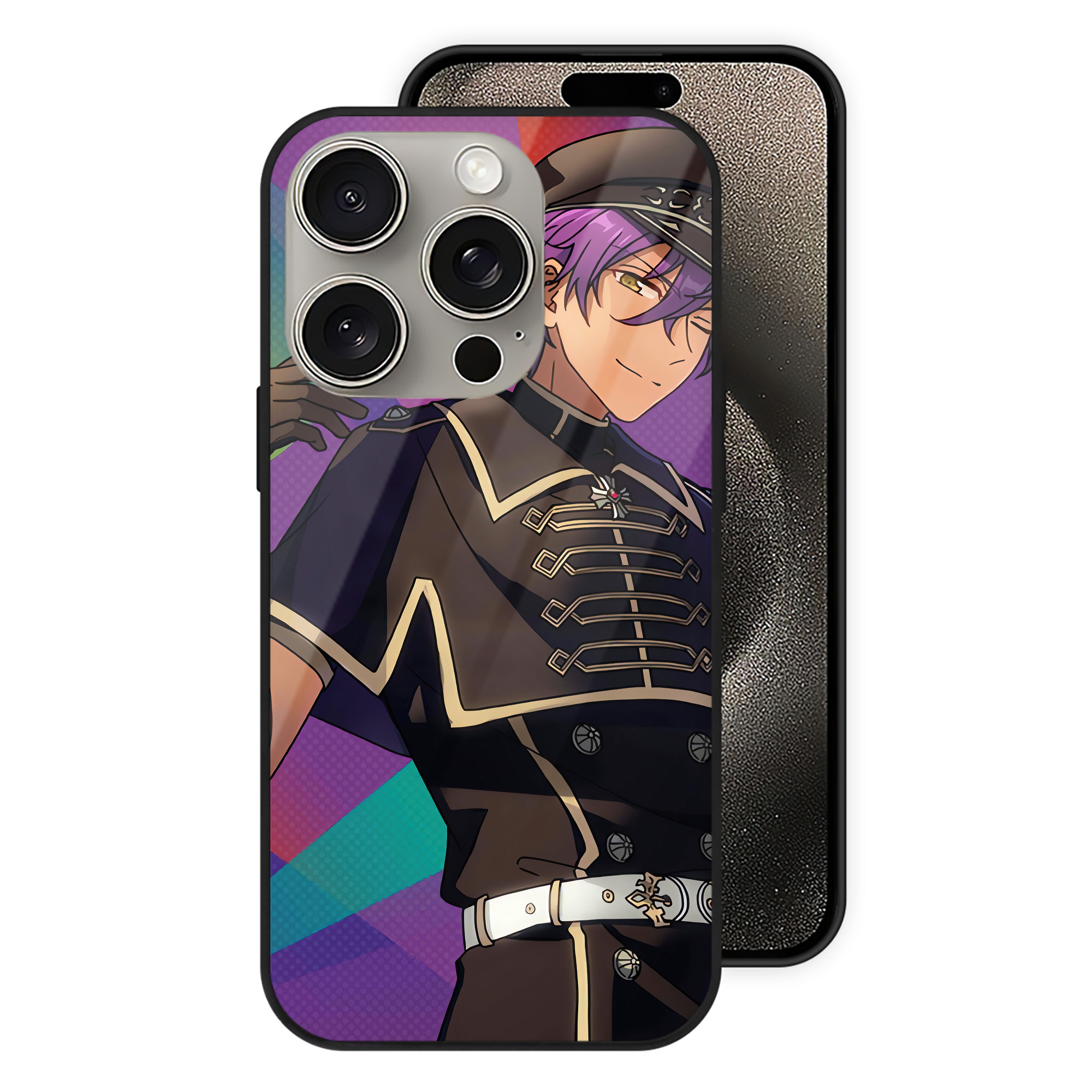 （画像用） あんさんぶるスターズ! Ensemble Stars 【iPhone15Pro対応】スマホケース 耐衝撃＆黄変防止 背面ガラス