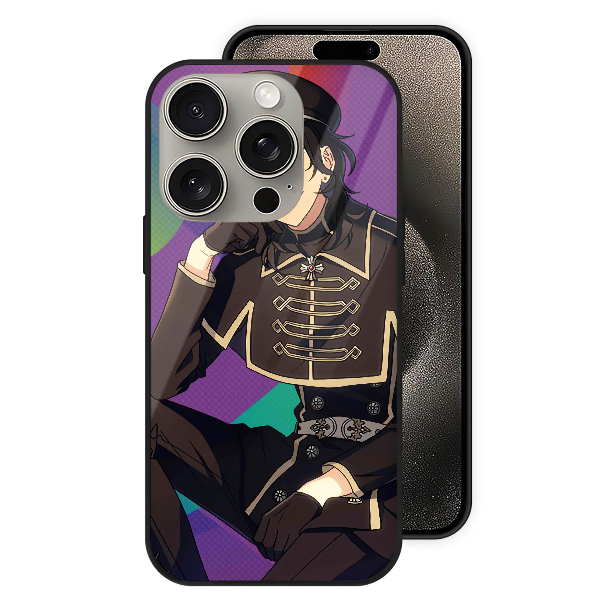 （画像用） あんさんぶるスターズ! Ensemble Stars 【iPhone15Pro対応】スマホケース 耐衝撃＆黄変防止 背面ガラス