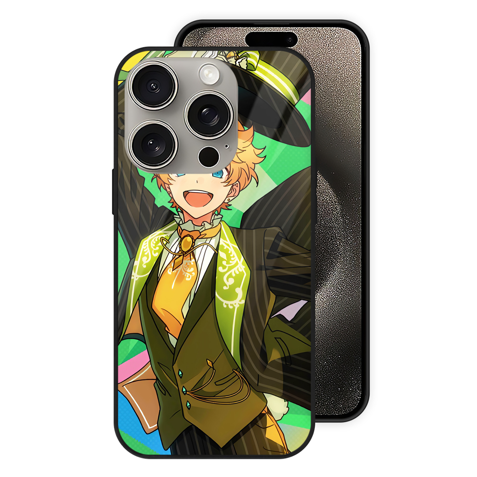 （画像用） あんさんぶるスターズ! Ensemble Stars 【iPhone15Pro対応】スマホケース 耐衝撃＆黄変防止 背面ガラス