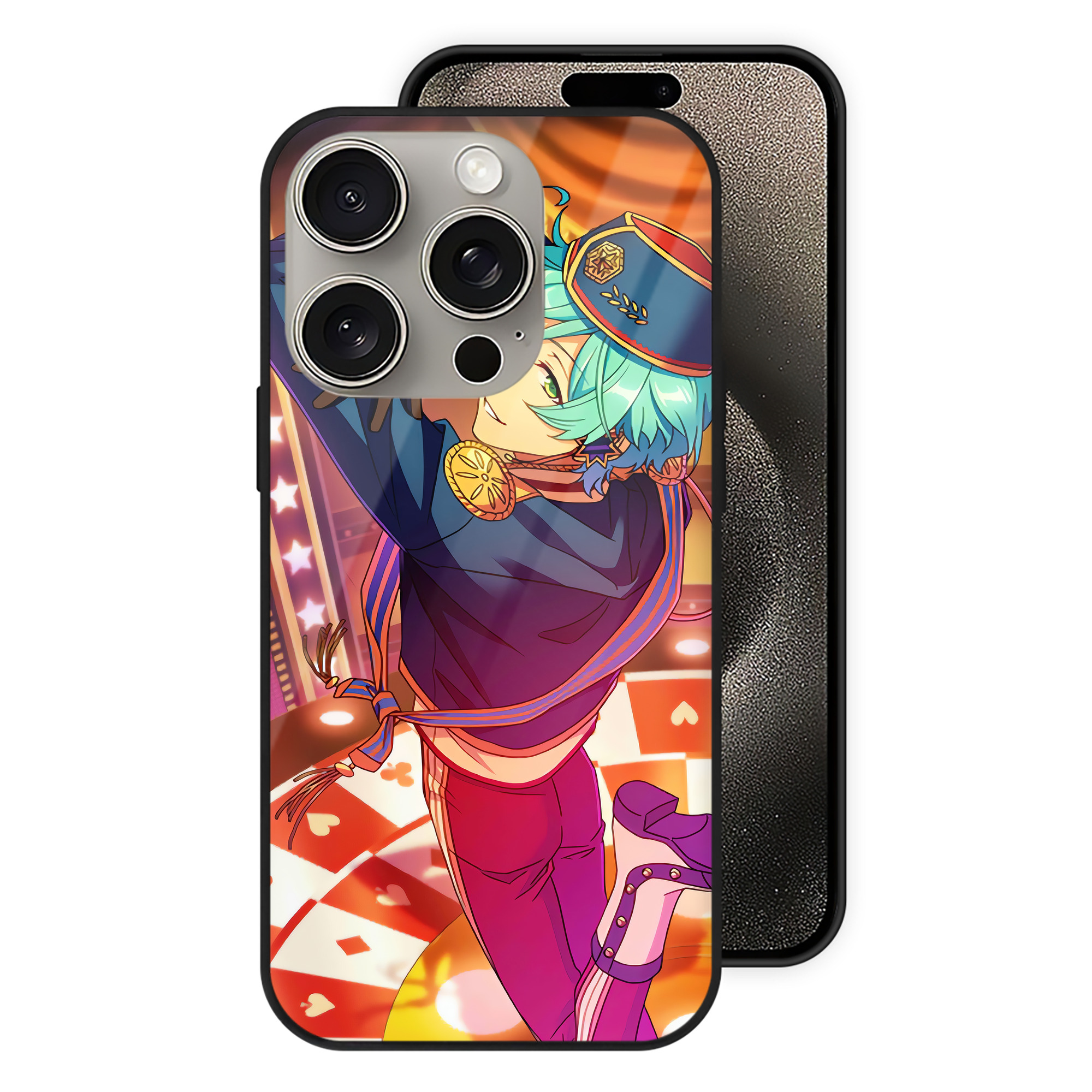 （画像用） あんさんぶるスターズ! Ensemble Stars 【iPhone15Pro対応】スマホケース 耐衝撃＆黄変防止 背面ガラス
