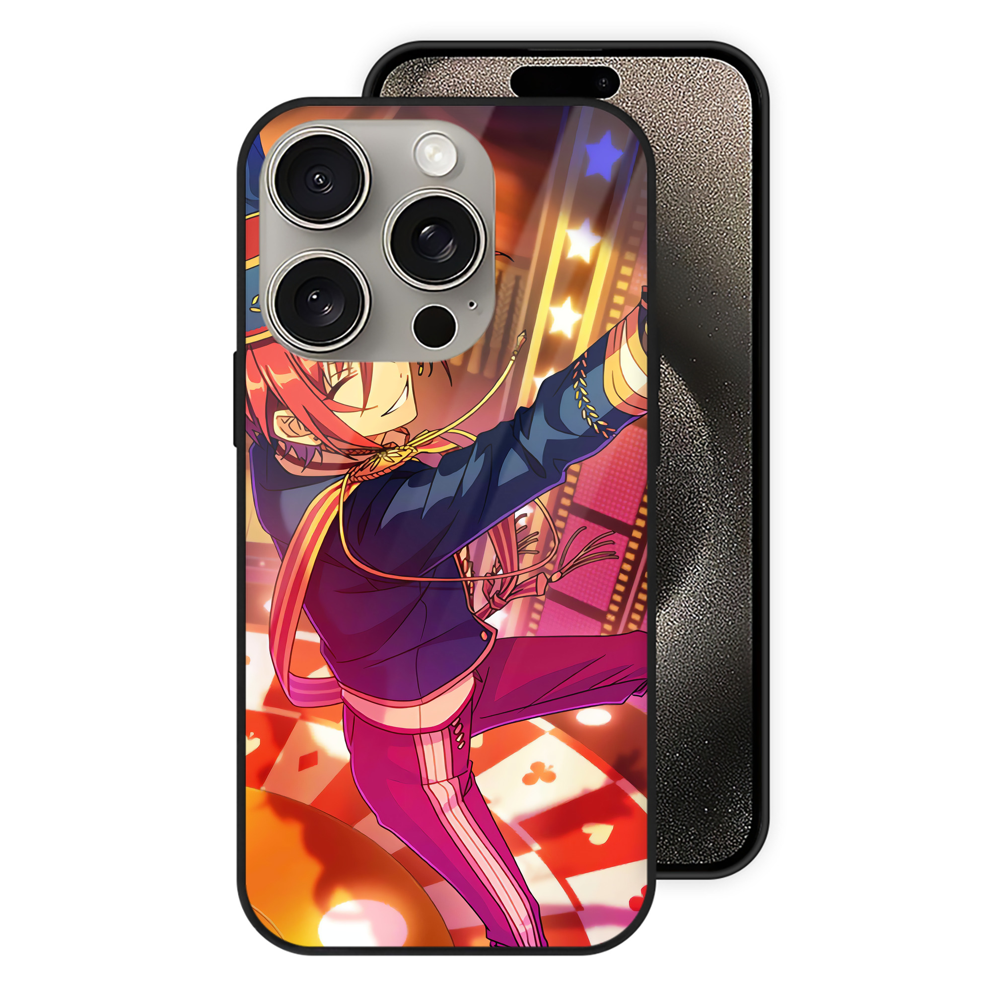（画像用） あんさんぶるスターズ! Ensemble Stars 【iPhone15Pro対応】スマホケース 耐衝撃＆黄変防止 背面ガラス