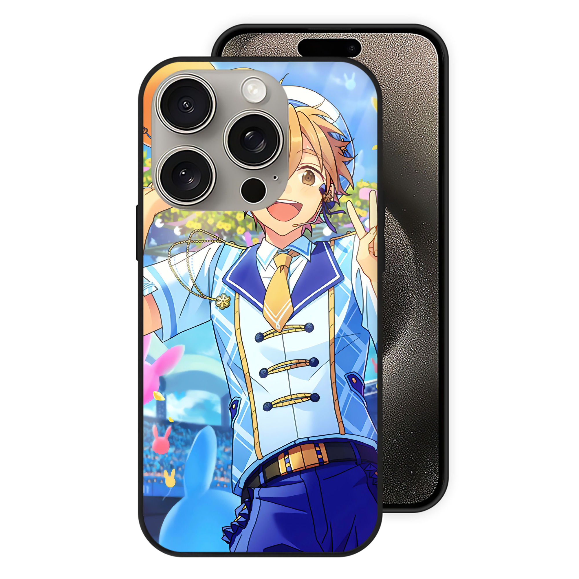 （画像用） あんさんぶるスターズ! Ensemble Stars 【iPhone15Pro対応】スマホケース 耐衝撃＆黄変防止 背面ガラス