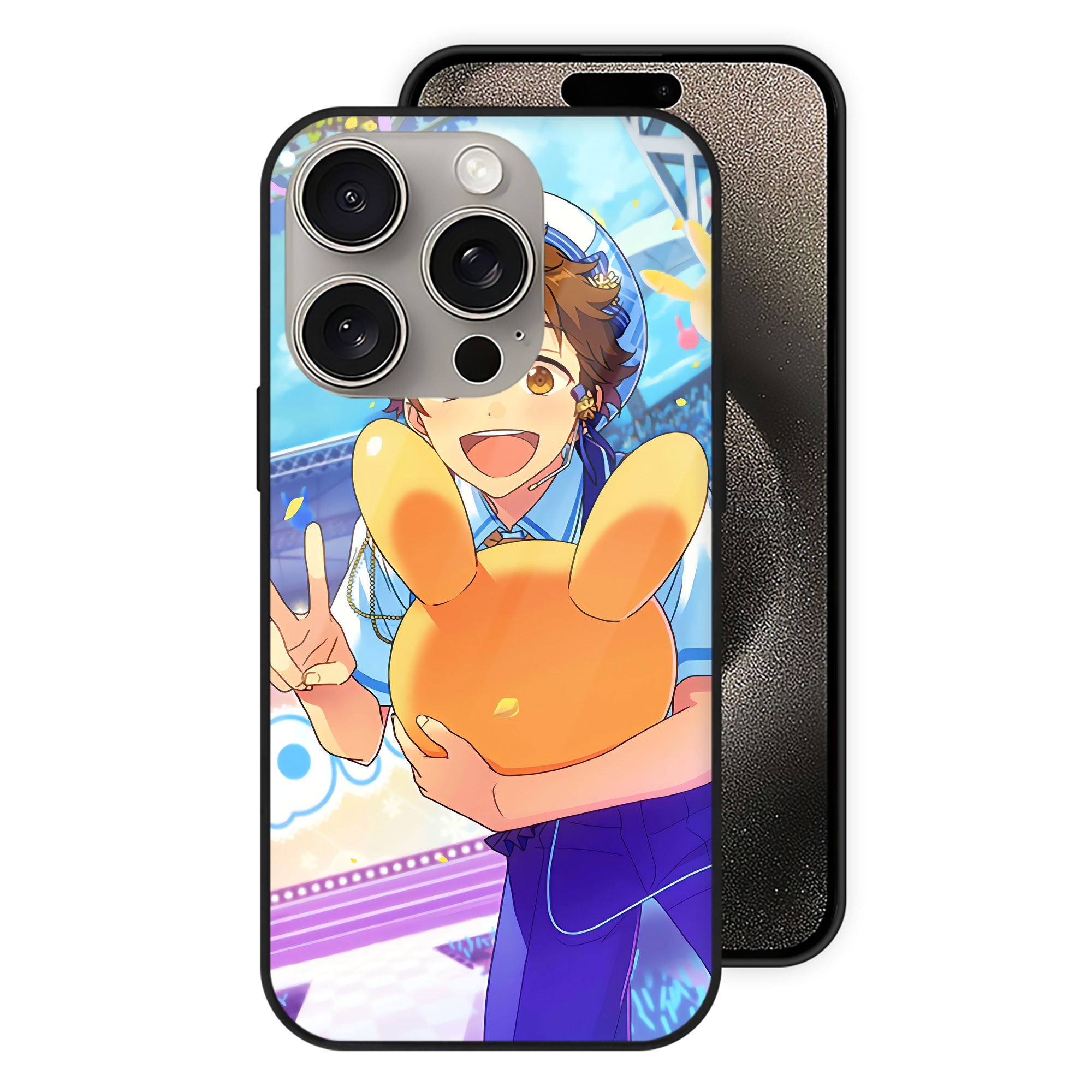 （画像用） あんさんぶるスターズ! Ensemble Stars 【iPhone15Pro対応】スマホケース 耐衝撃＆黄変防止 背面ガラス