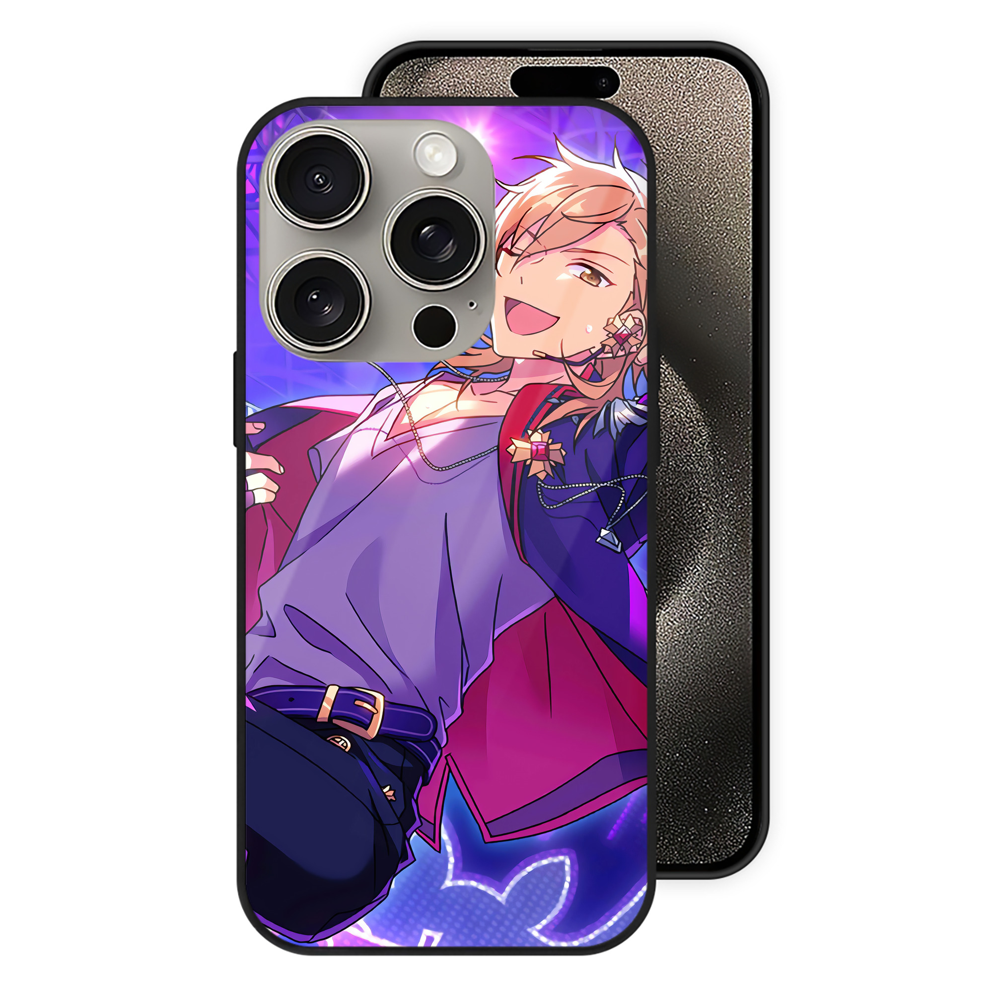 （画像用） あんさんぶるスターズ! Ensemble Stars 【iPhone15Pro対応】スマホケース 耐衝撃＆黄変防止 背面ガラス