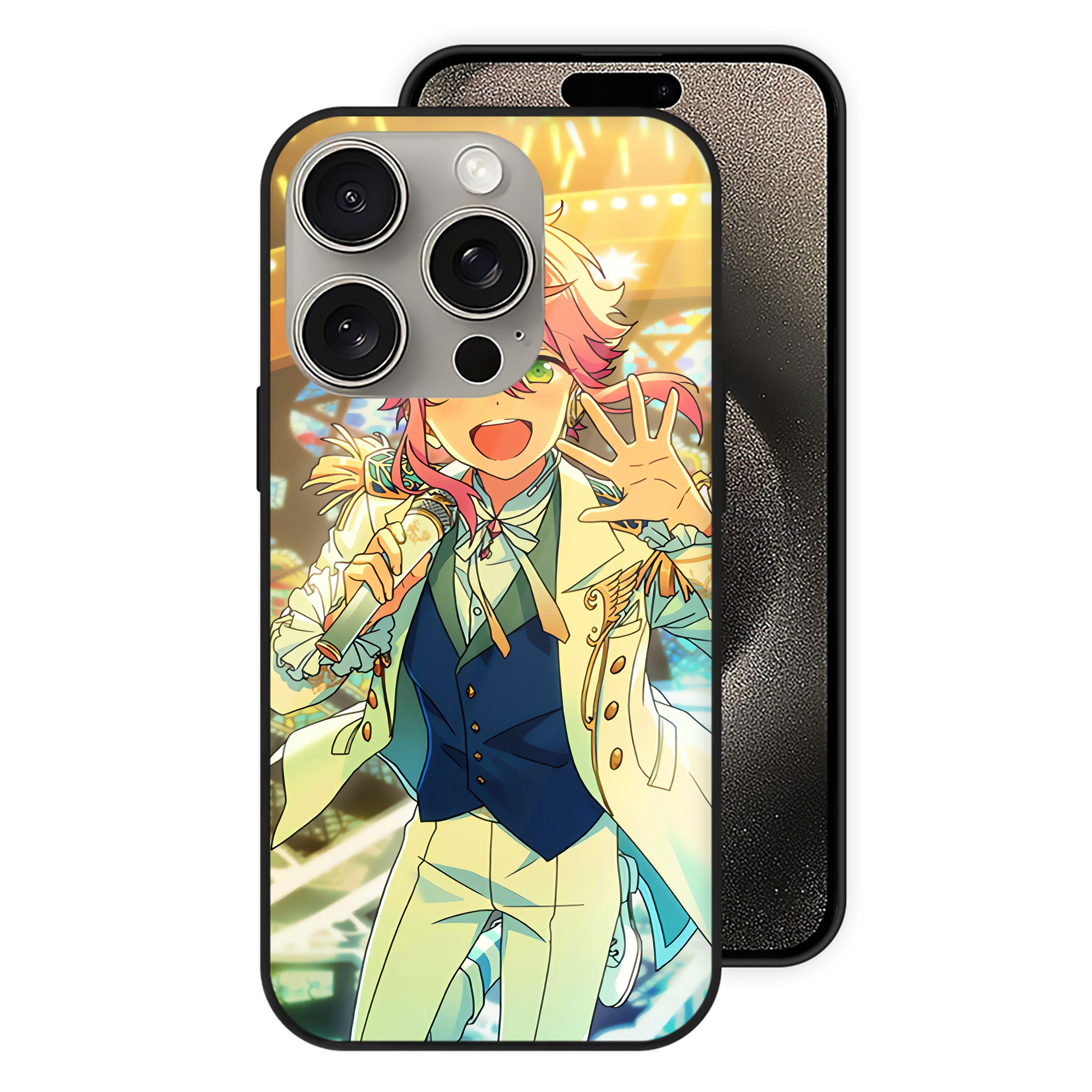 （画像用） あんさんぶるスターズ! Ensemble Stars 【iPhone15Pro対応】スマホケース 耐衝撃＆黄変防止 背面ガラス