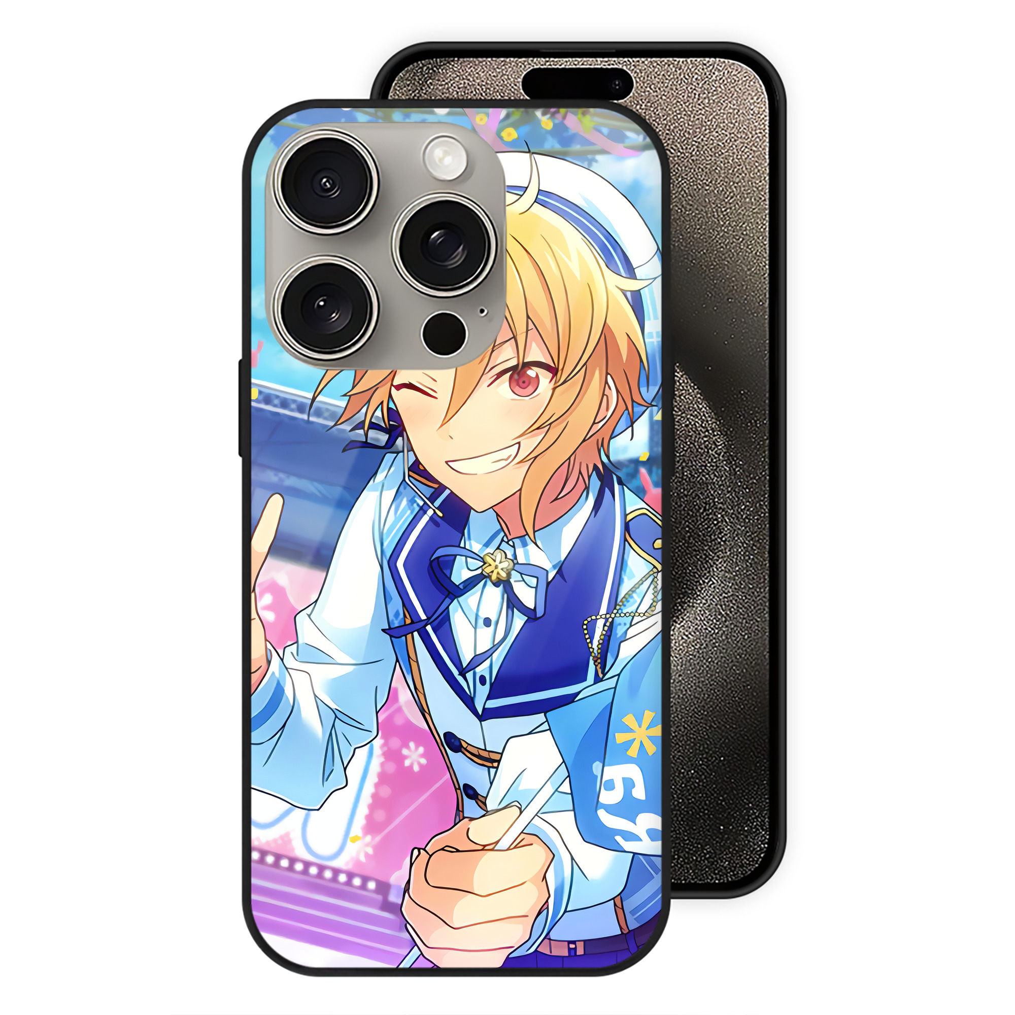 （画像用） あんさんぶるスターズ! Ensemble Stars 【iPhone15Pro対応】スマホケース 耐衝撃＆黄変防止 背面ガラス