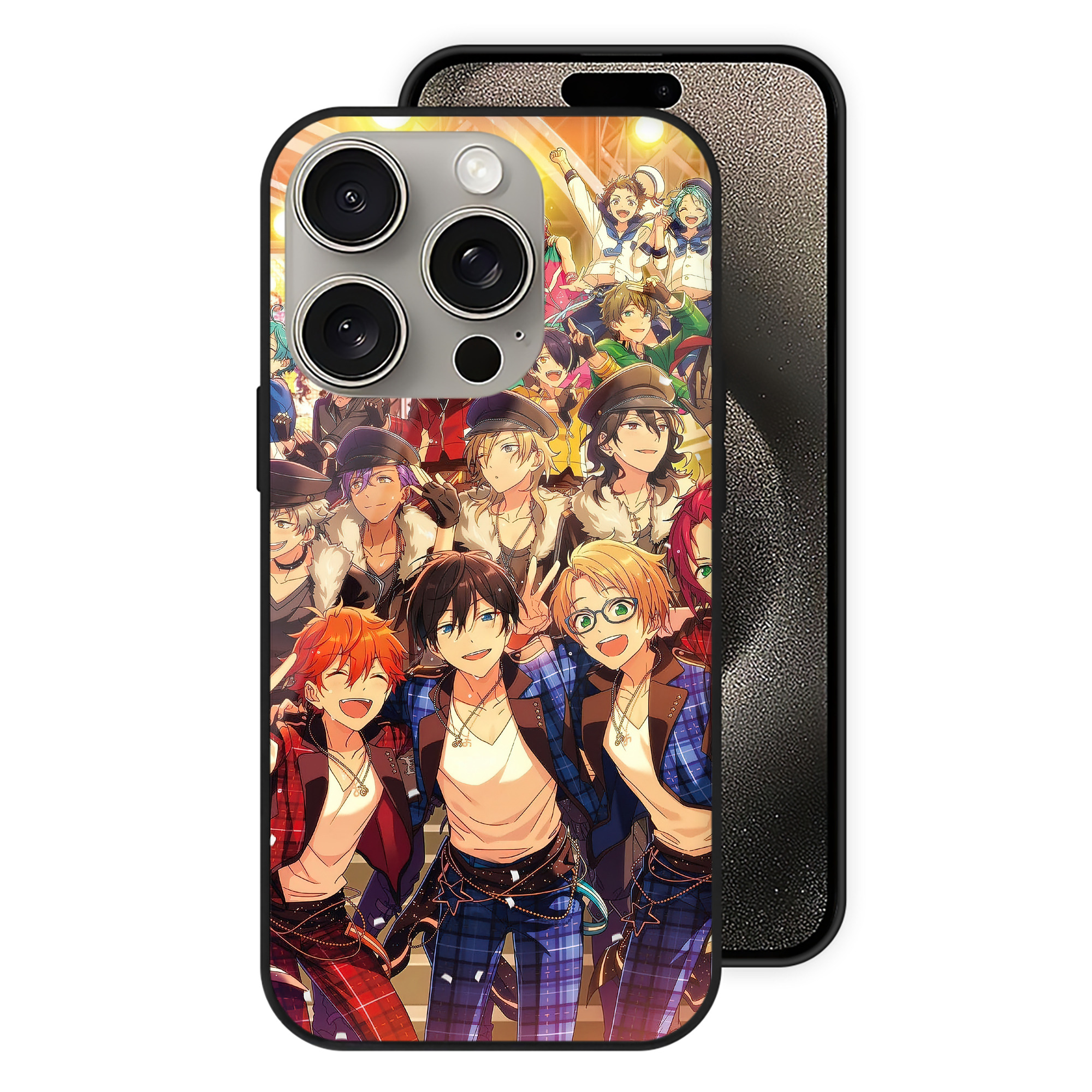 （画像用） あんさんぶるスターズ! Ensemble Stars 【iPhone15Pro対応】スマホケース 耐衝撃＆黄変防止 背面ガラス