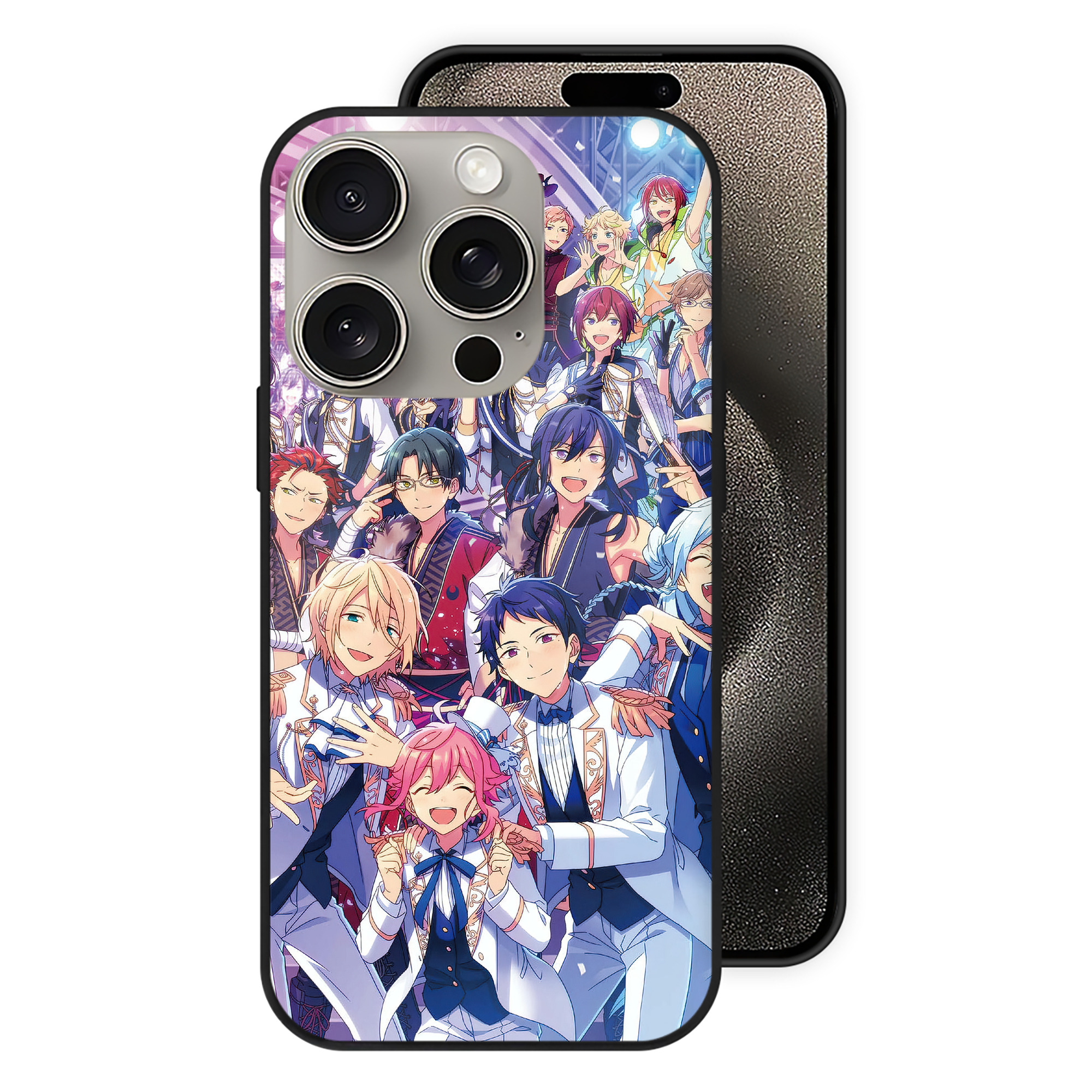 （画像用） あんさんぶるスターズ! Ensemble Stars 【iPhone15Pro対応】スマホケース 耐衝撃＆黄変防止 背面ガラス