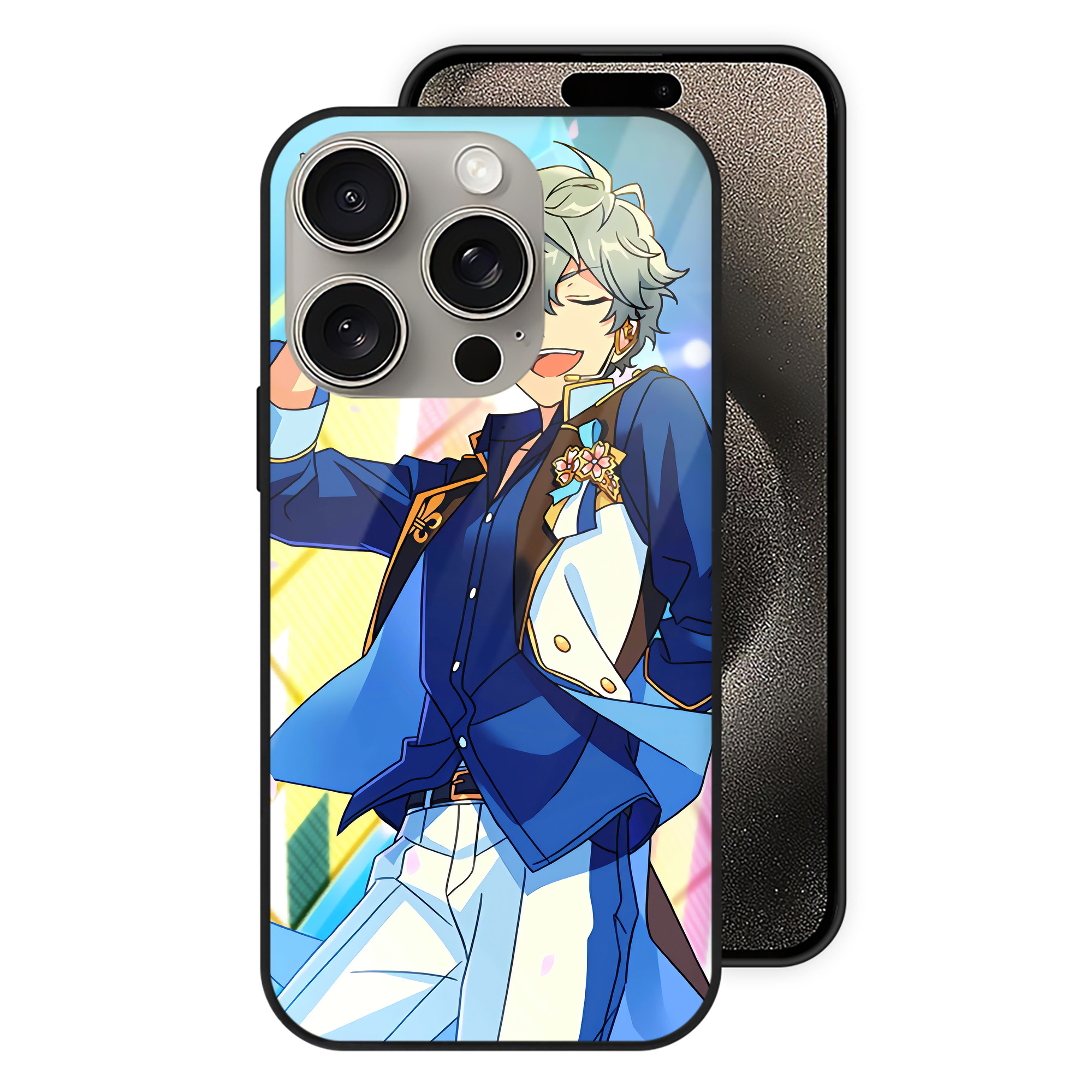 （画像用） あんさんぶるスターズ! Ensemble Stars 【iPhone15Pro対応】スマホケース 耐衝撃＆黄変防止 背面ガラス