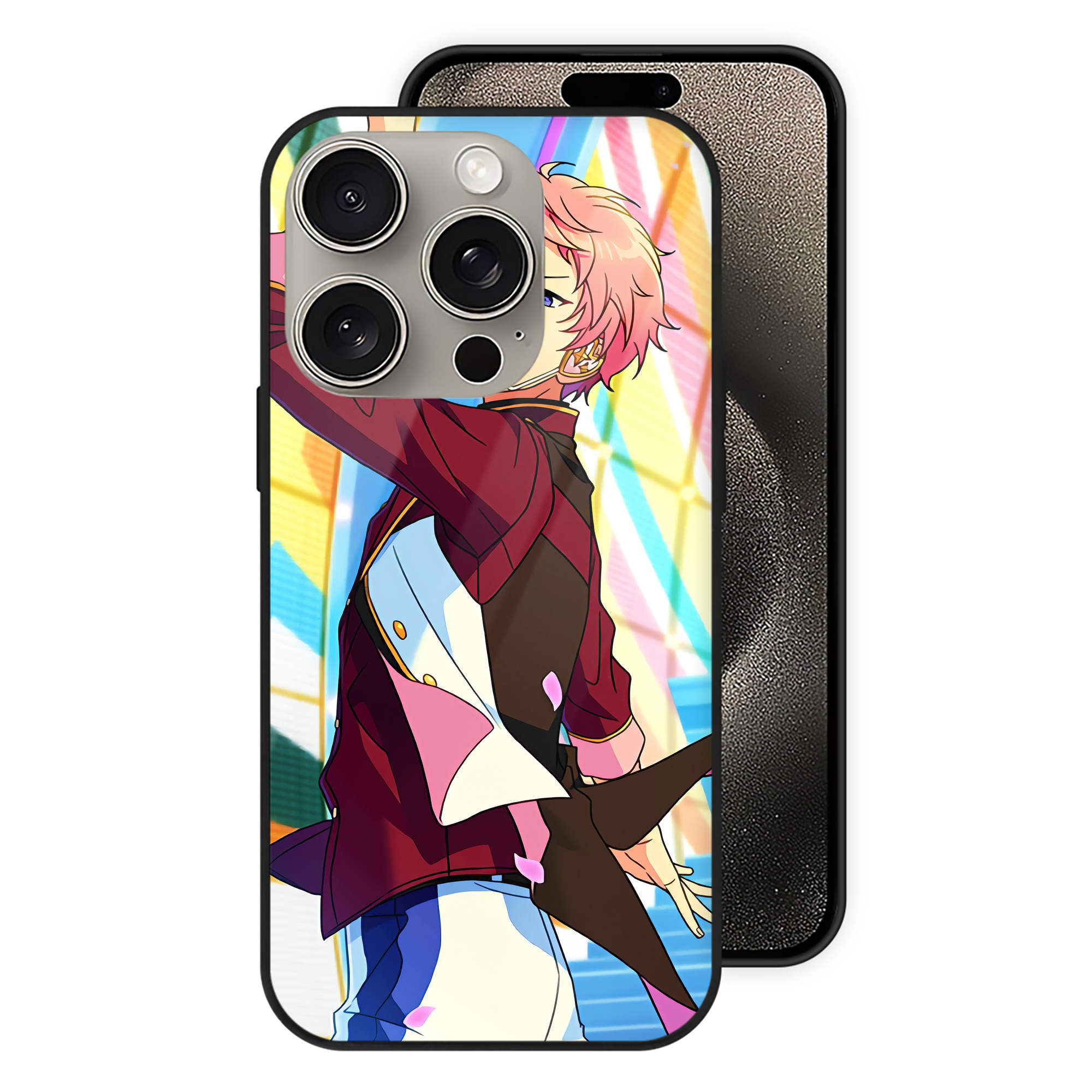 （画像用） あんさんぶるスターズ! Ensemble Stars 【iPhone15Pro対応】スマホケース 耐衝撃＆黄変防止 背面ガラス
