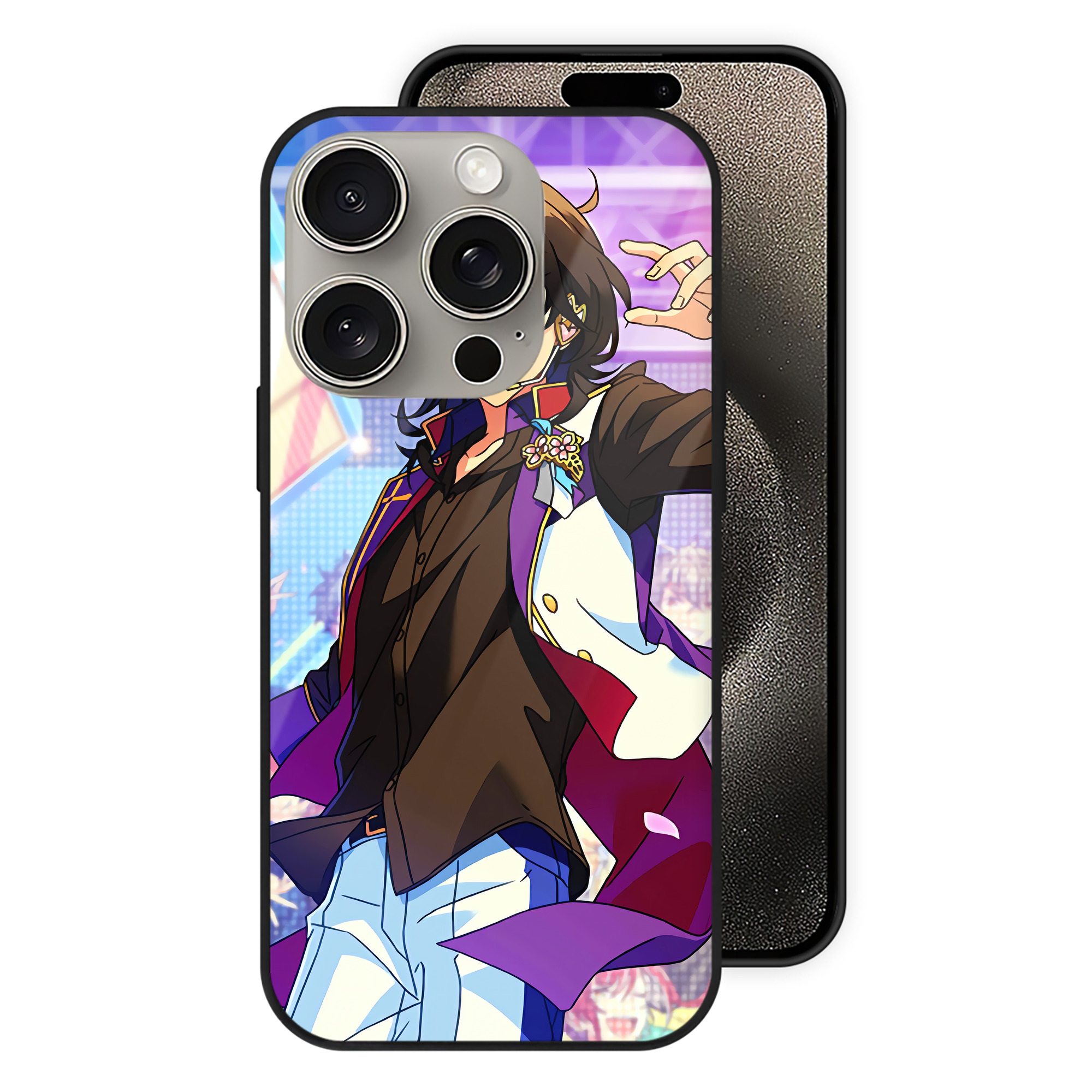 （画像用） あんさんぶるスターズ! Ensemble Stars 【iPhone15Pro対応】スマホケース 耐衝撃＆黄変防止 背面ガラス